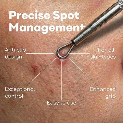 Miniatura 5 de Kit removedor de puntos negros con papel secante de control de aceite [50 hojas] – Popper de espinillas de acero inoxidable, kit de extracción