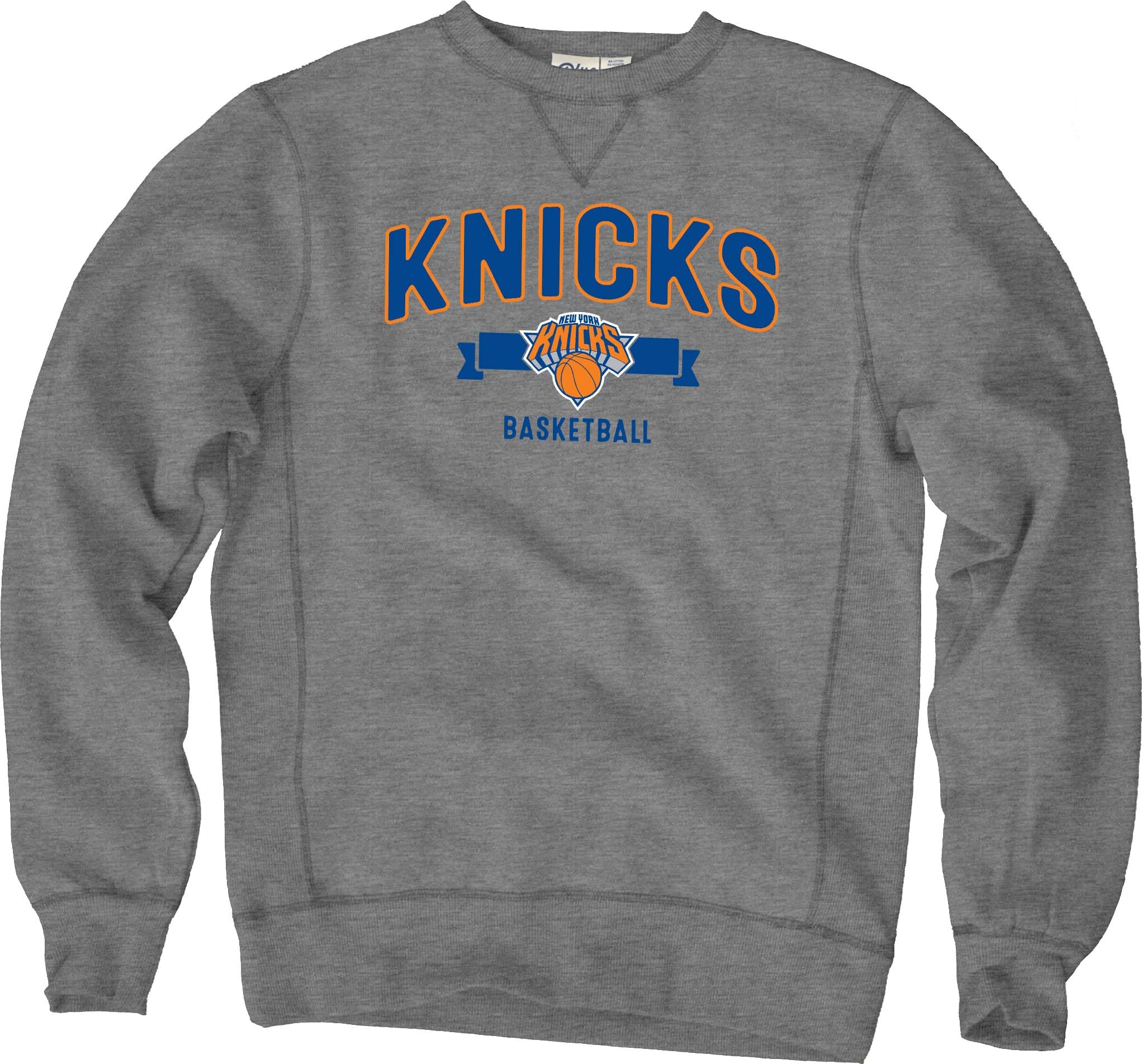 Blue 84 NBA Officially Licensed Crewneck Sweatshirt Sanded Fleece Gray