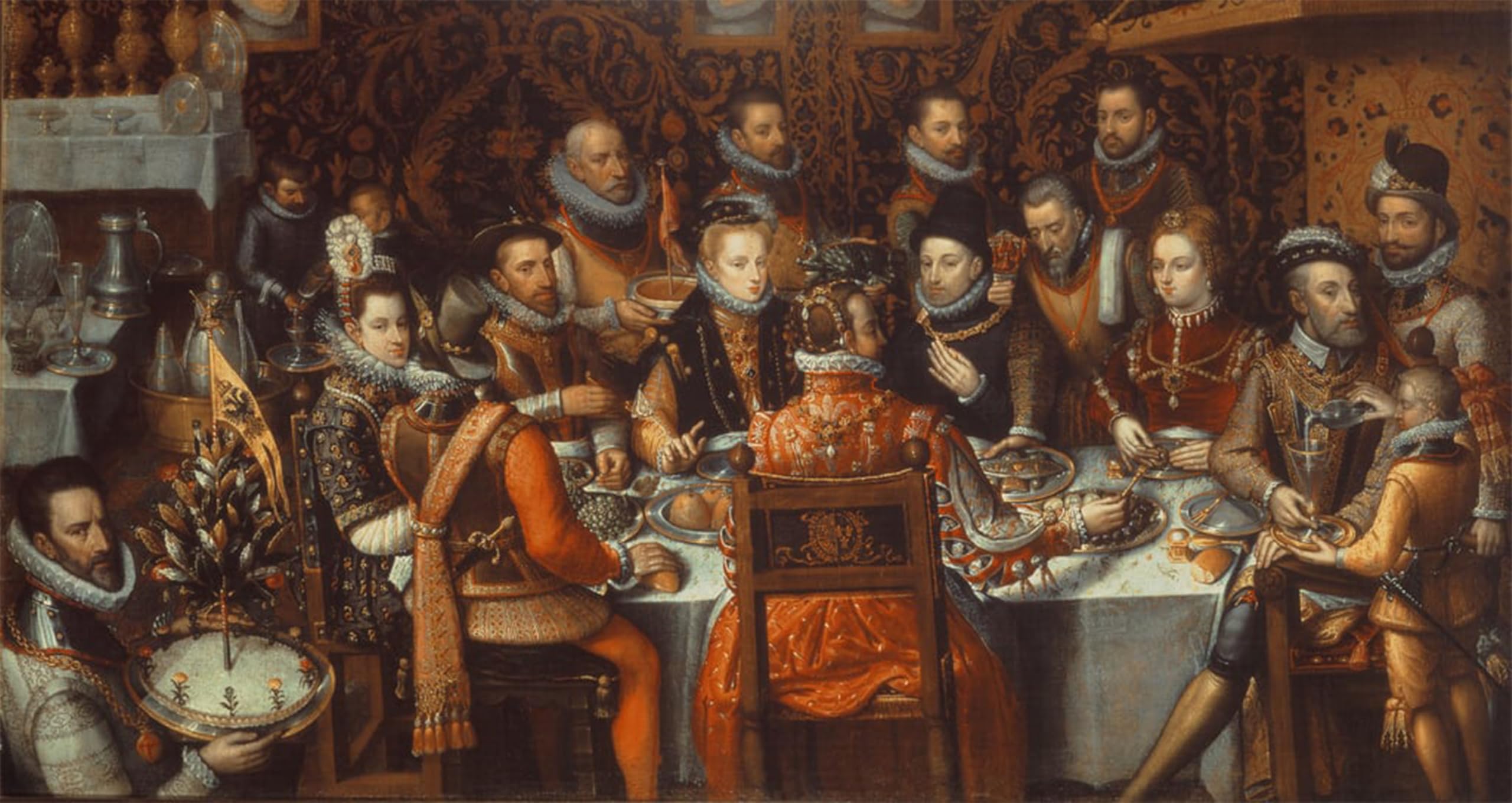 POSTERIIk Famous Print Pop Art Wall Art Graffiti the Banquet of the Monarchs by Sánchez Coello Art Prints for Home Decor 60x90cm