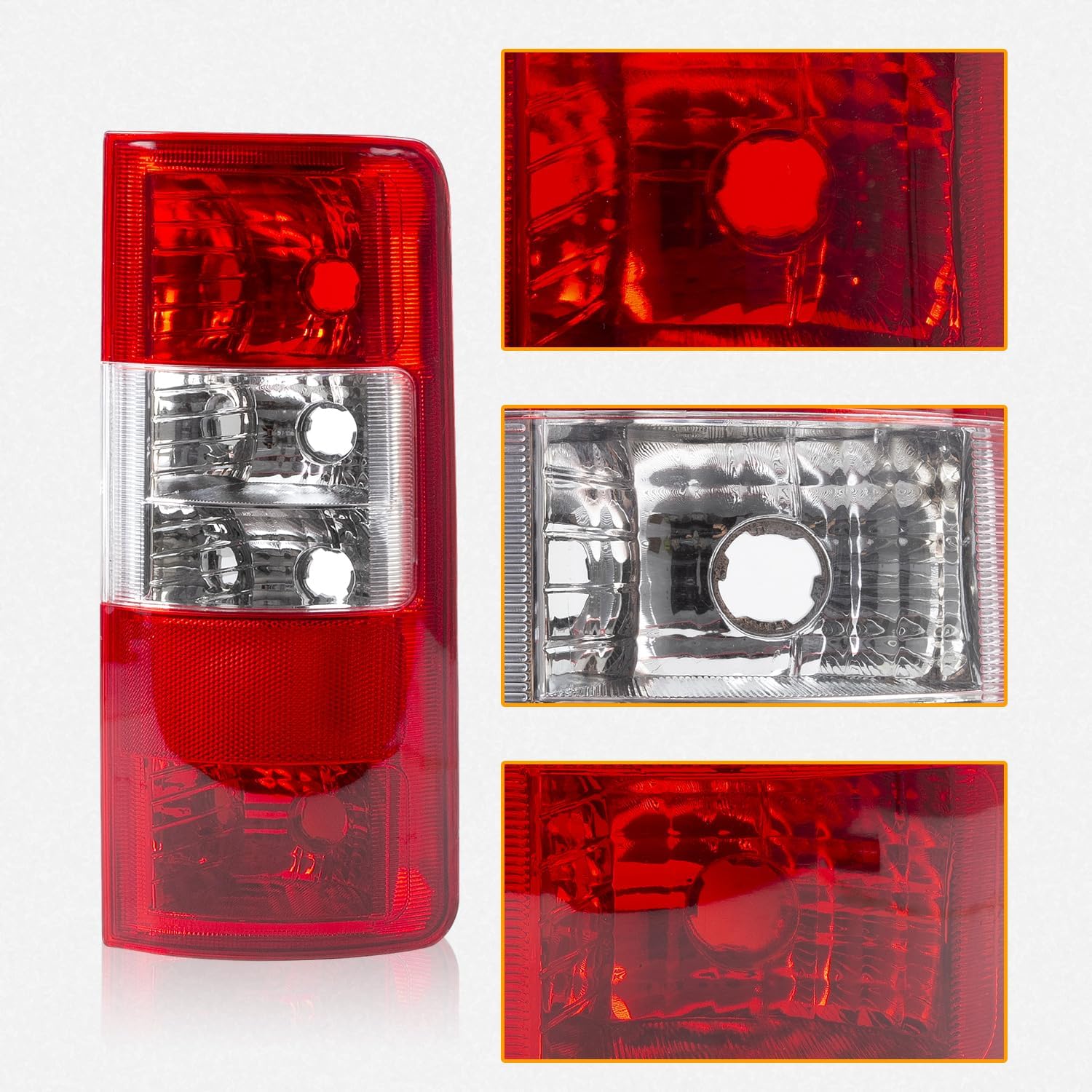 RANSOTO Tail light Cover W/O Bulbs & Circuit Compatible with 2010-2013 Ford Transit Connect Replace FO2801225 9T1Z13404A (Right Side)