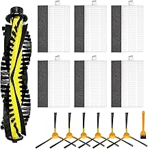 Tesvor X500 X500 Pro M1 M2 Accessory Kit for Neatsvor X500 Robot Vacuum Replacement Parts, 1 Roller Brush, 6 Filters, 6 Side Brushes, 1 Cleaning Brush