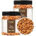 LILA DRY FRUITS California Almonds 500 Gms X 2 Each | Premium Whole Almond Ideal for Snacking, Dessert Topping | Natural