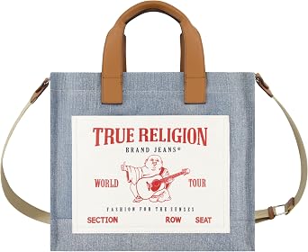 True Religion Tote, Womens Travel Shoulder Bag with Adjustable Strap