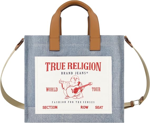 True Religion Tote, Women's Travel Shoulder Bag with Adjustable Strap