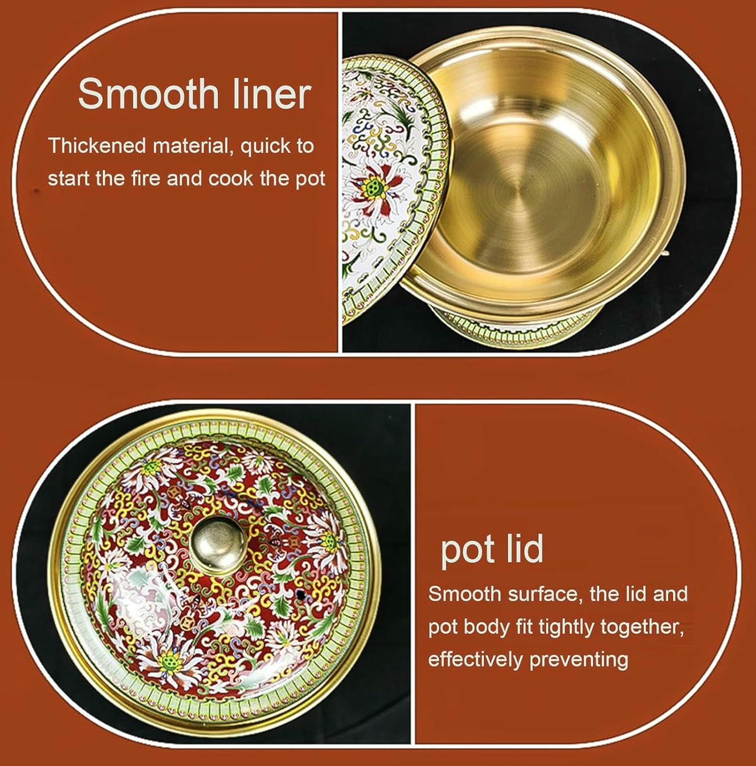 Chafing Dish - Small Self -Service Pot, Hot Desktop, Home Alcohol Pot, Individual Alcohol Boiler, Pure Copper Pot ~/