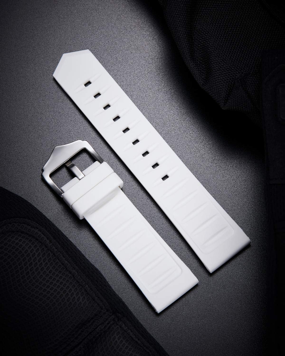 BINLUN Silicone Watch Bands 12mm-28mm Sizes Sport Replacement Rubber Watch Straps for Men Women 7 Color (White/Red/Black/Blue/Orange/Grey/Green) image 3