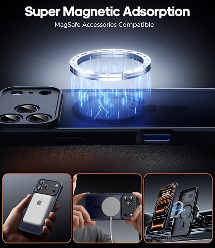 FLLAO Magnetica Cover per iPhone 17 Pro Max, Nero - 5