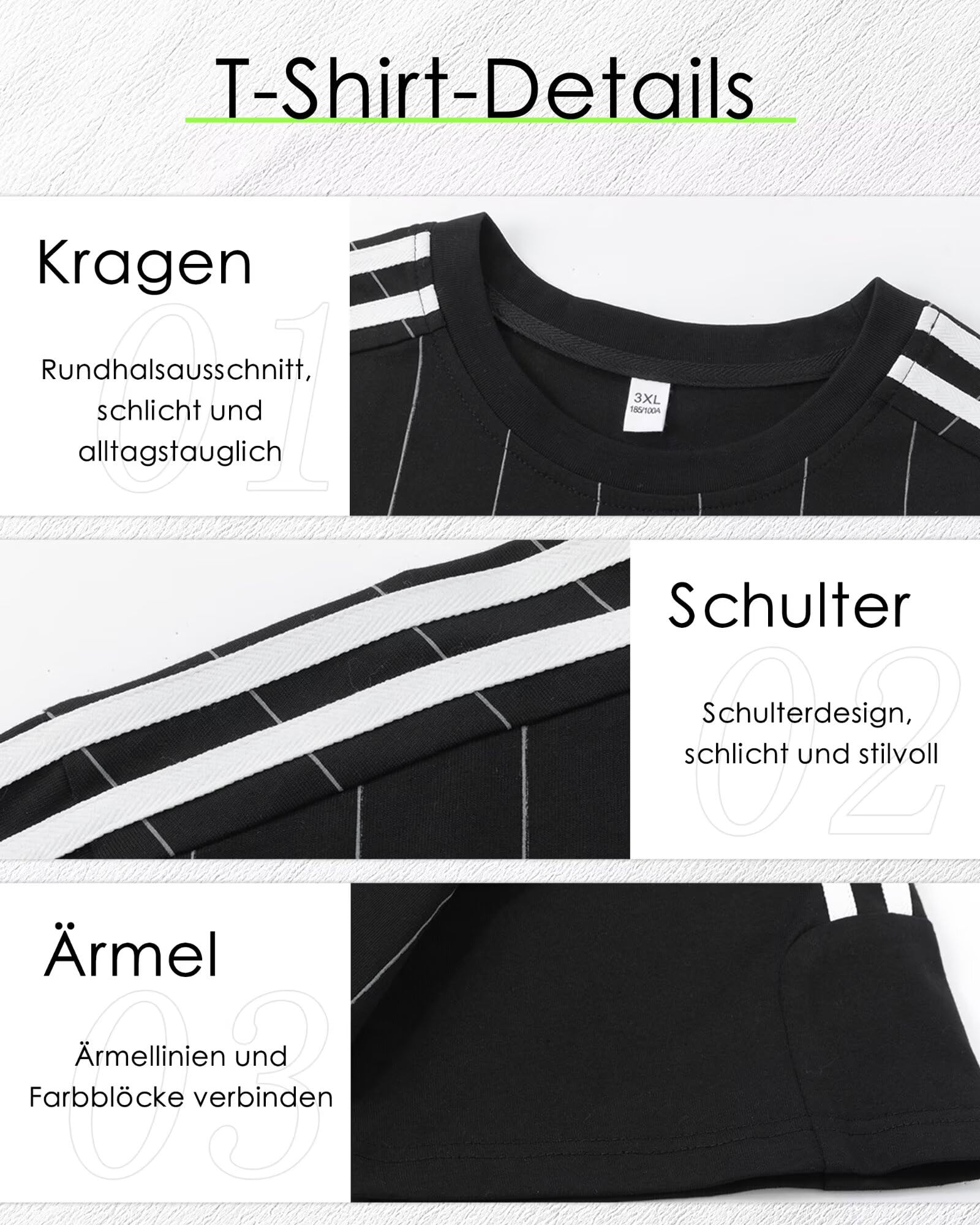 Trainingsanzug Jogginganzug Herren Outfit Komplett Set Stylisch Lockere Passform Zweiteiler Herren Kühlend Sportliches Outfit Sommeranzug Herren Tennis Fitnessstudio Fußball Golf
