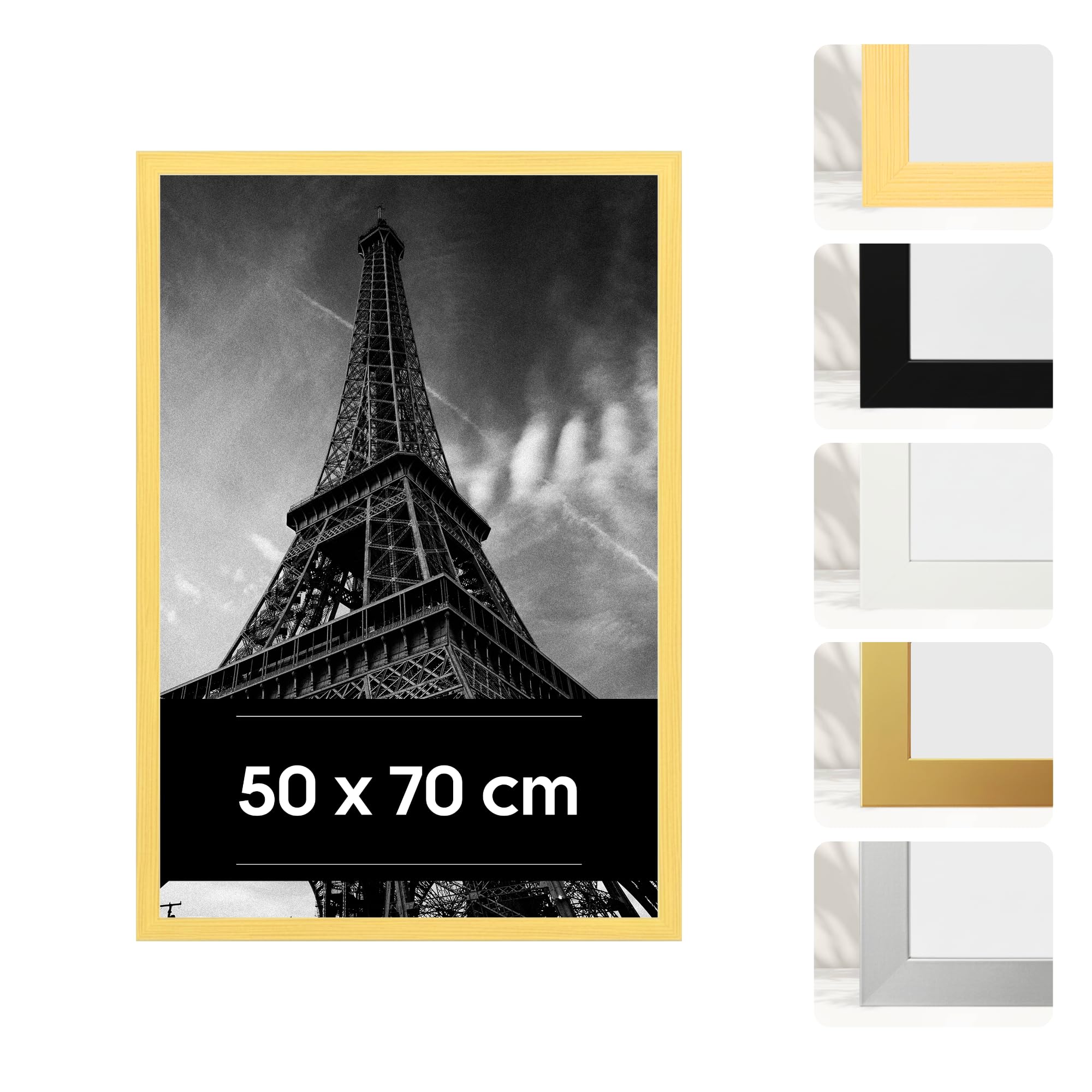Cadre 50x70 avec verre acrylique incassable pour protéger vos affiches sans risque de casse