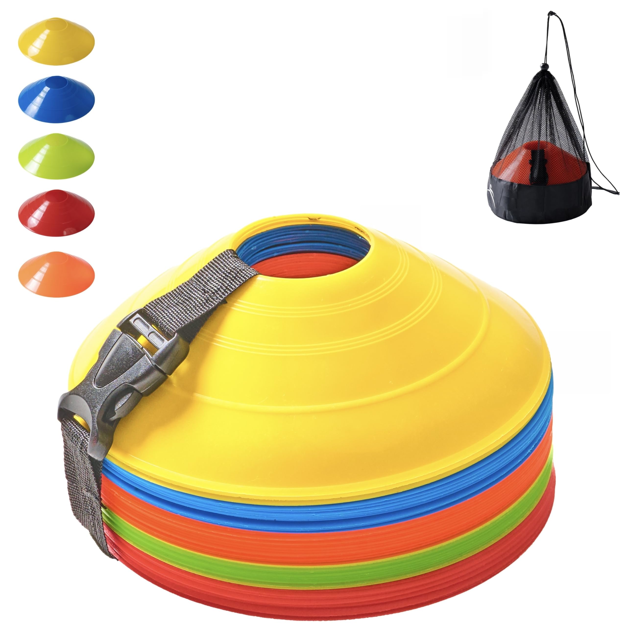 Photo 1 of AgilMove Soccer Training Cones - Pack of 25, Multi-Color