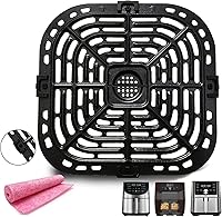 Vista 1 de Air Fryer Grill Plate for Instant Pot Vortex Plus 6 in 1 6 QT XL Air Fryers, Upgraded Air Fryer Grill Pan Crisper Tray Replacement Parts with Rubber