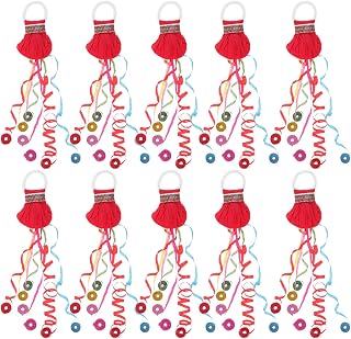 SHINEOFI Red Party Streamer 15Pcs Paper Hand Throw Decoration for Christmas | Lightweight Portable Paper Streamers Set, Colorful Vivid Visual Appeal, Easy Operation, Festive Atmosphere Enhancement