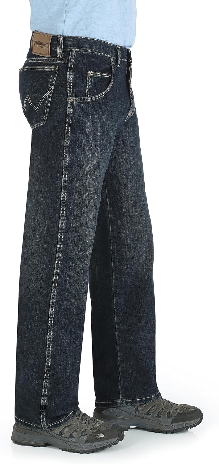 Wrangler Męskie dżinsy Big Rugged Wear Relaxed Straight Fit