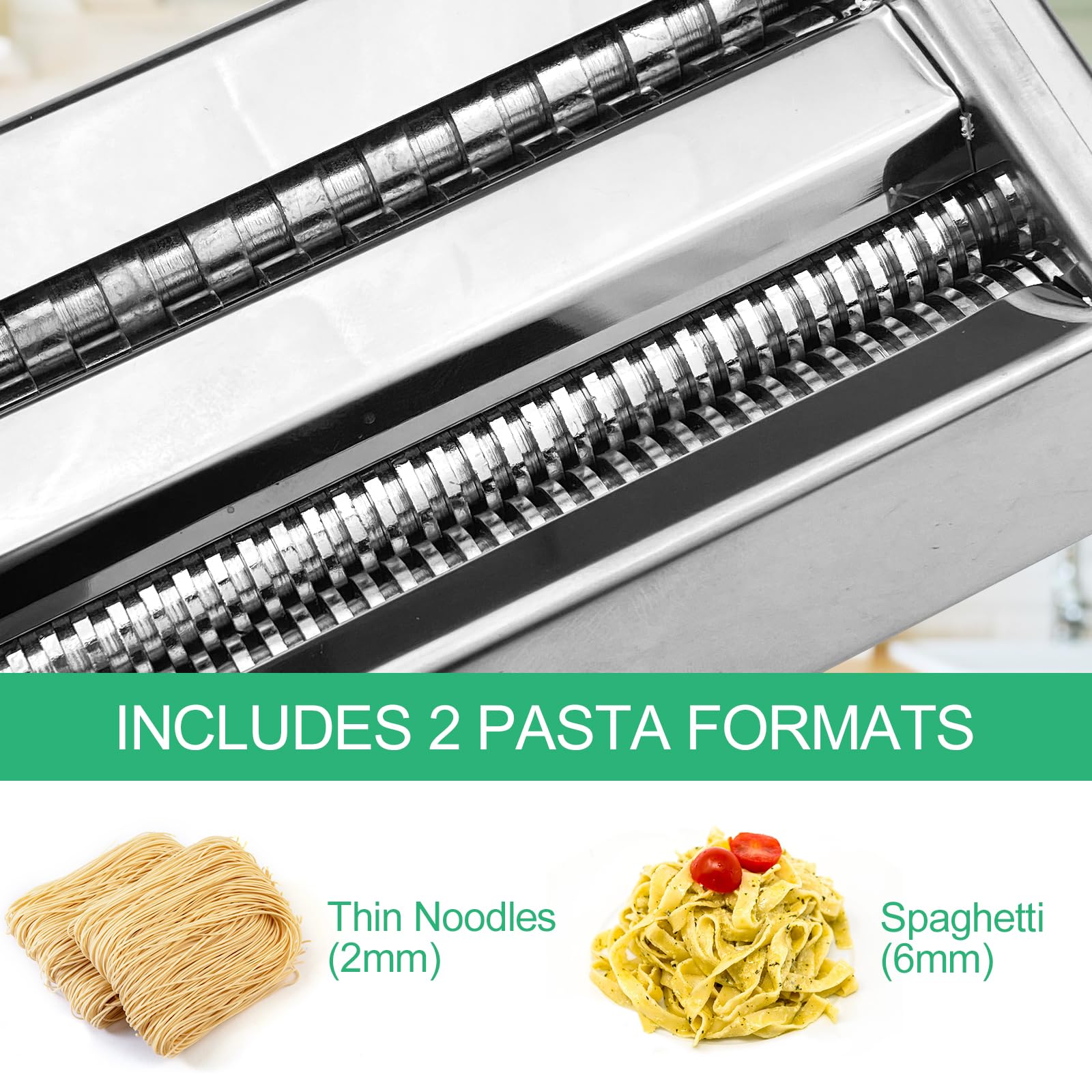 Handmatige pastamachines van roestvrij staal voor tagliatelle/spaghetti/ lasagne/ravioli Handmatige pastamachines van roestvrij staal voor tagliatelle/spaghetti/ lasagne/ravioli