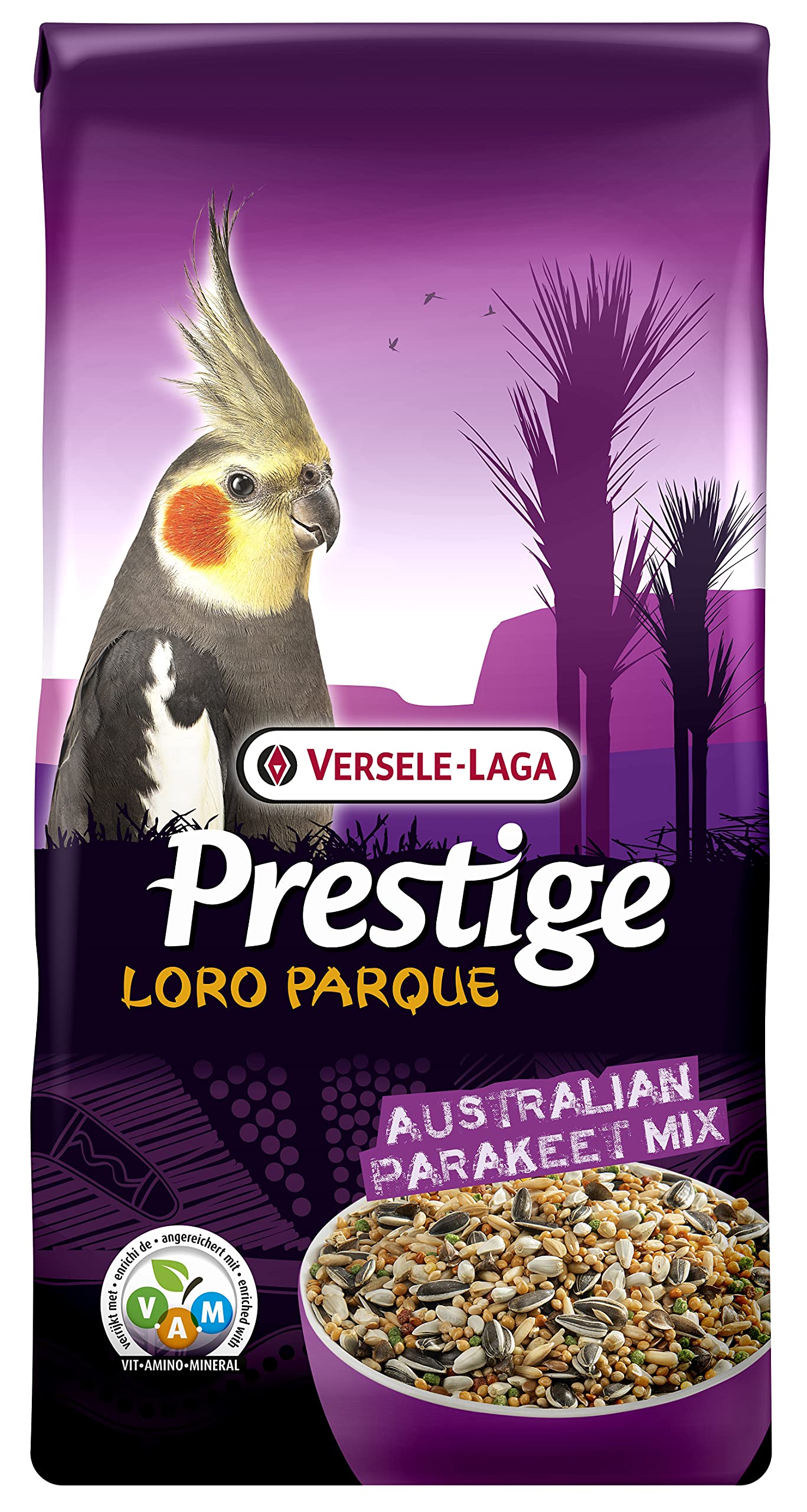 VERSELE-LAGA - Prestige Loro Parque Australian Parakeet Mix - Mélange de Graines Enrichi, et Complet - 20kg