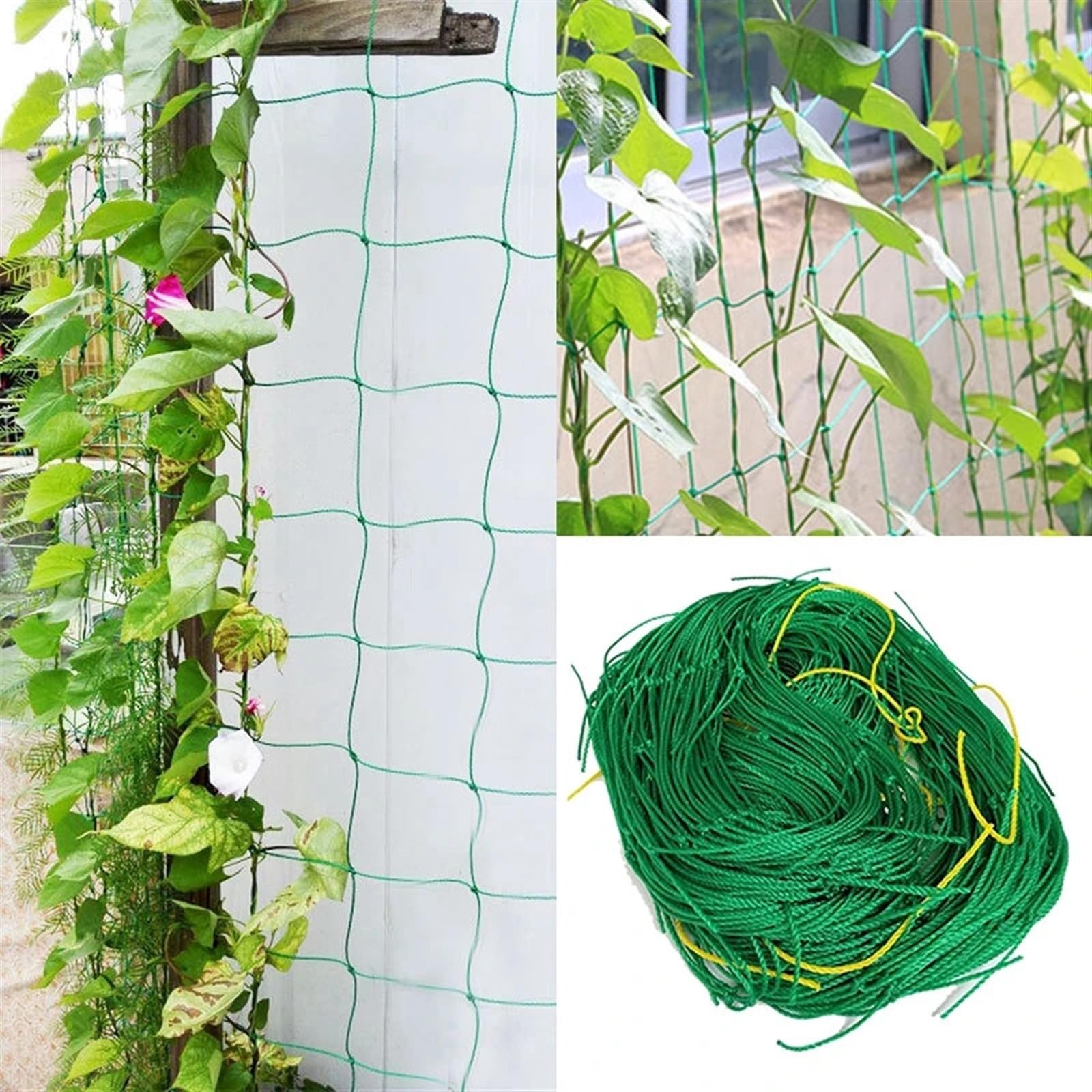 Nylonowa siatka wspinaczkowa do winorośli, ogórków, luffa, roślin, 18 żyłek, 3,6 x 1,8 m, idealna do ogrodnictwa pionowego