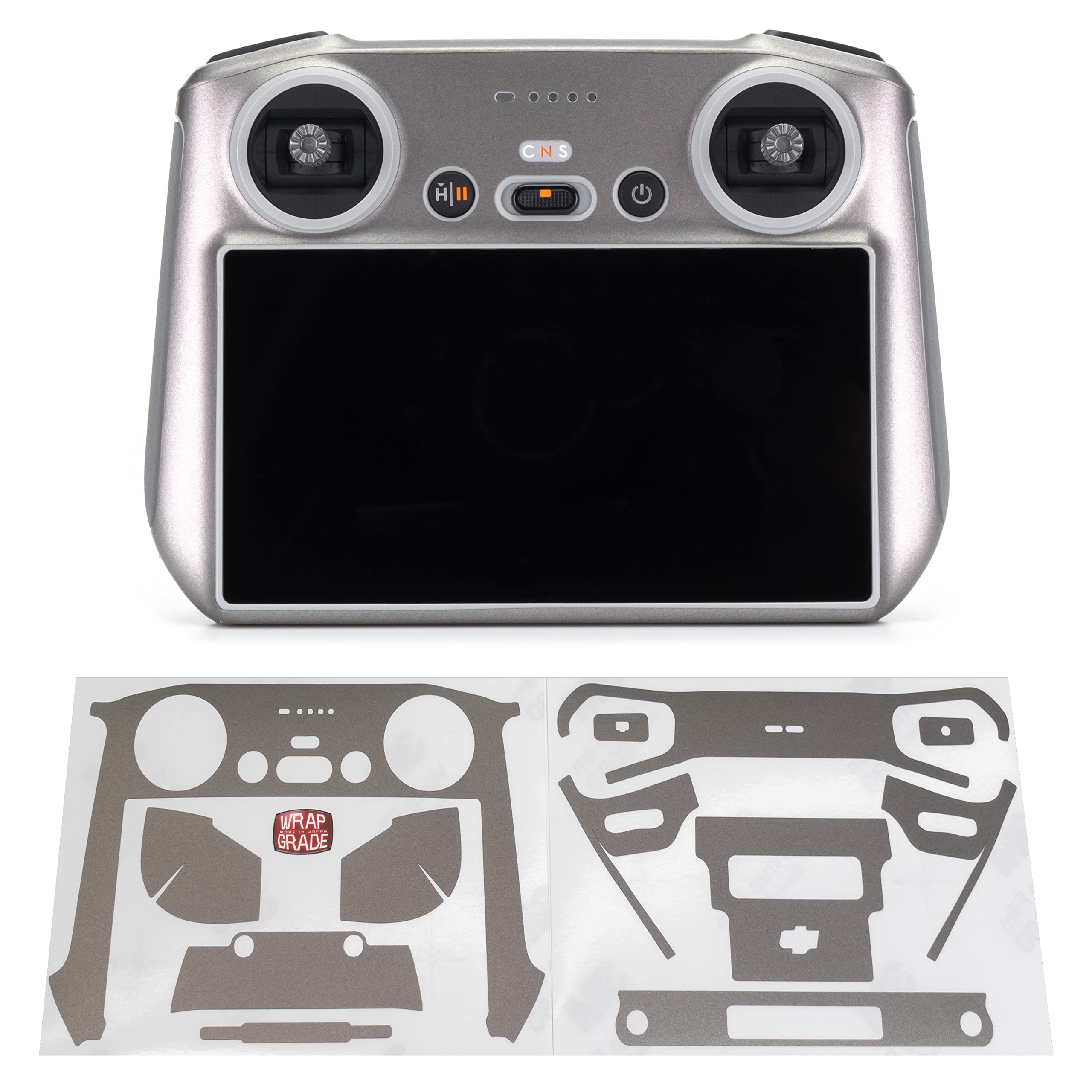 WRAPGRADE Skin Stickers compatible with DJI RC (TITANIUM)