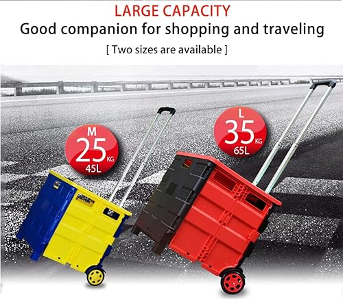 Miniatura 4 de Carrito plegable de hierro de aluminio, carrito de compras, carrito de comestibles, carrito de equipaje portátil, caja de almacenamiento ligera (2