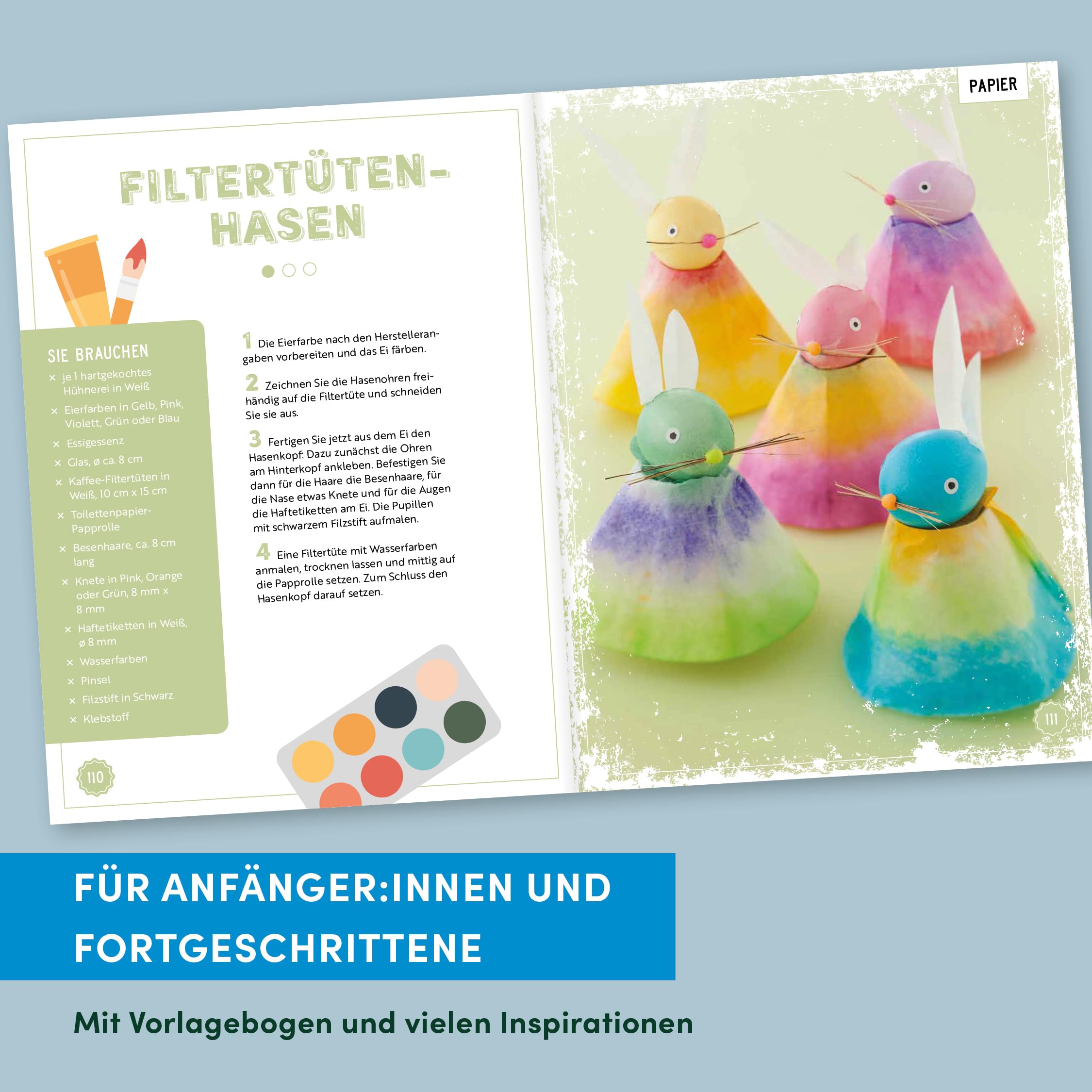 Das Rentner-Bastelbuch. In großer Schrift.: Über 60 kreative Ideen zur Beschäftigung und Aktivierung.