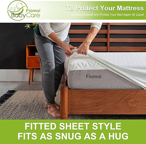 Miniatura 7 de Fiomoi Protector de colchón refrescante 100% impermeable y transpirable, 3 capas tamaño Queen, funda de colchón suave y silenciosa, funda de colchón