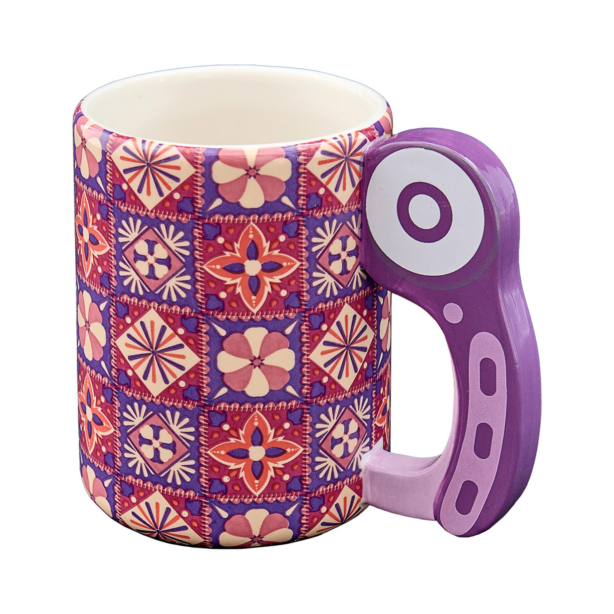 Sew Tasty Rotary Cutter Ceramic Sewing Mug – Novelty Tea & Coffee Cup for Knitting & Crochet Lovers, 500ml