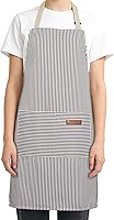 Vista 11 de Syntus Delantal ajustable con 2 bolsillos, delantales de cocina para mujeres, hombres, chef