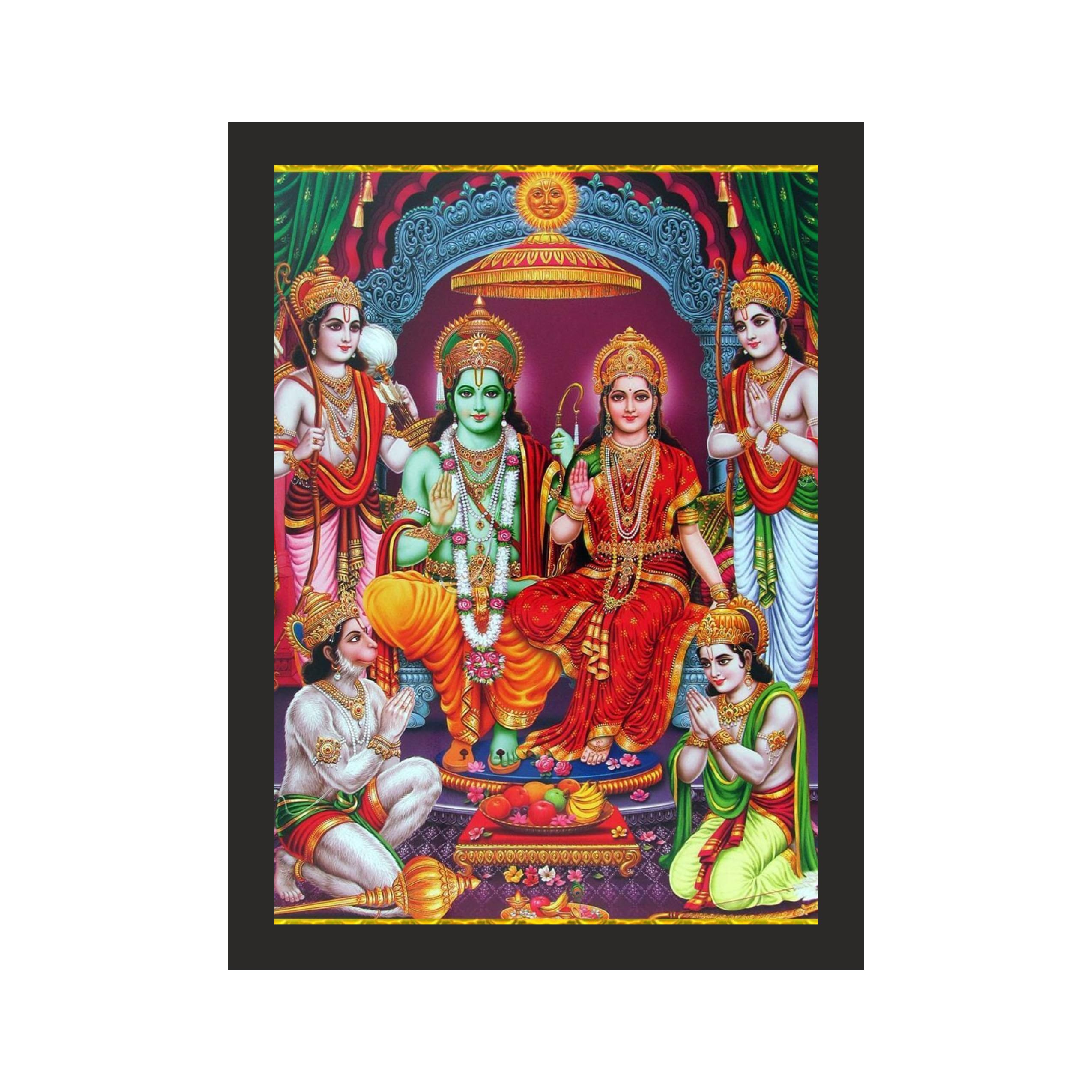 Monumental Ram Darbar: Grand Spiritual Wall Art, 36x48 Inches