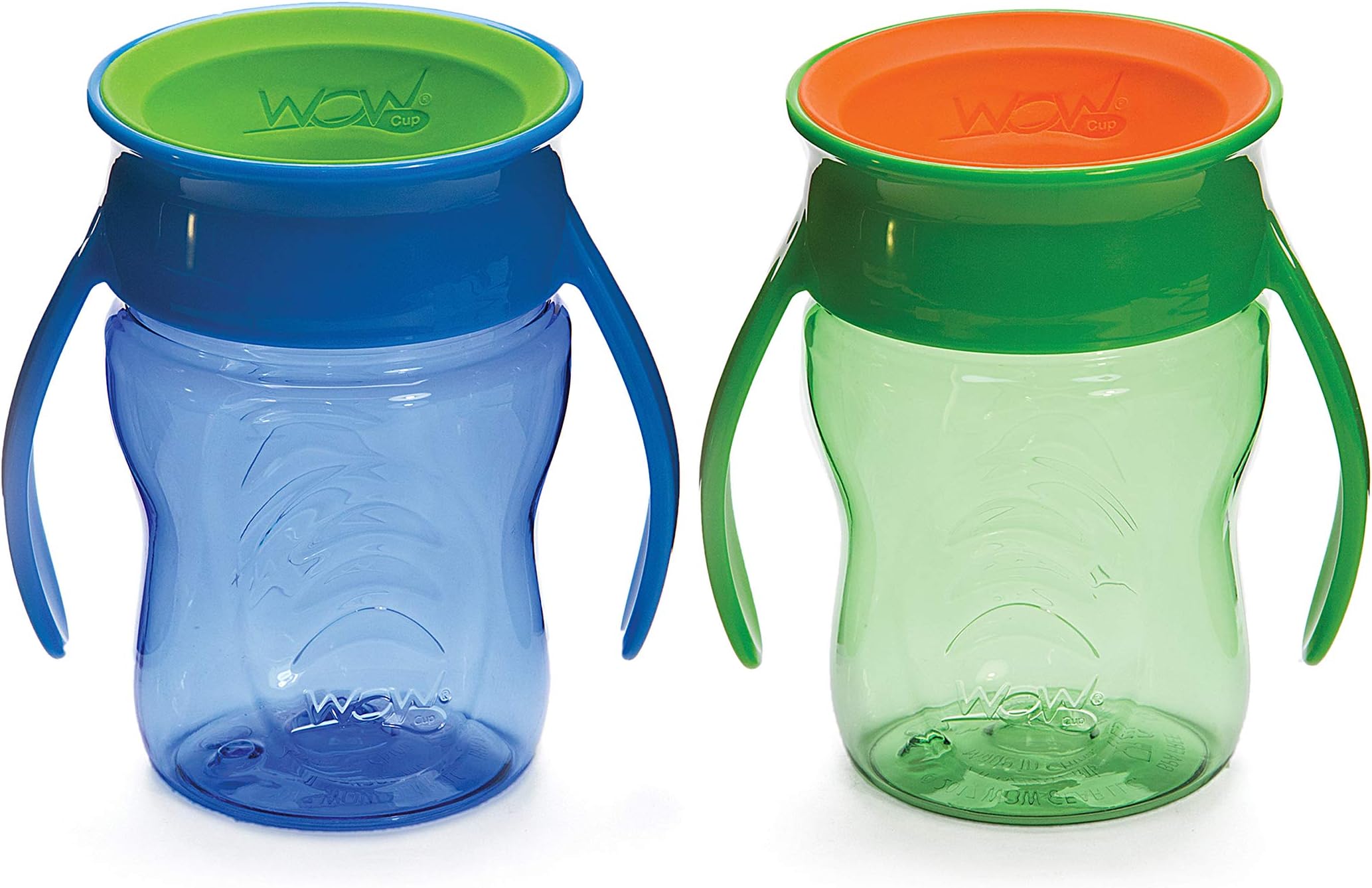 Wow Cup for Baby 360 Sippy Cup, 7 oz, 2 Pack (Blue/Green)
