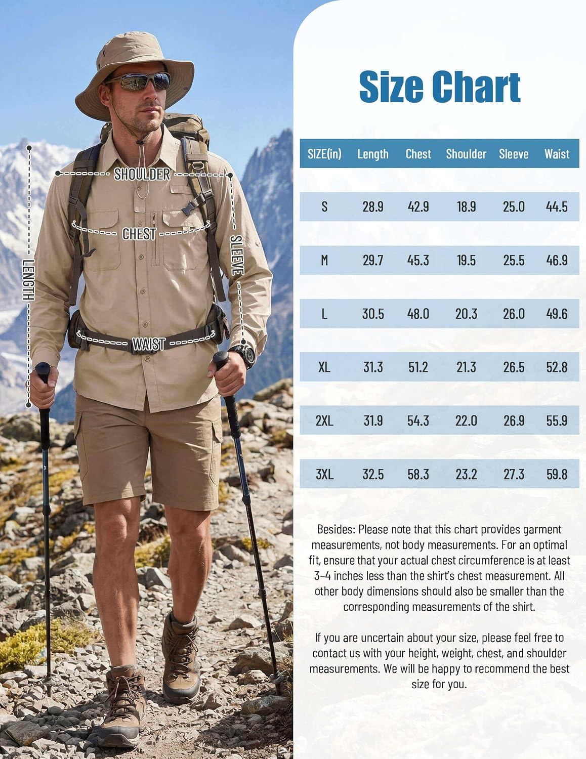WULFUL Men's Sun Protection Fishing Shirts UPF 50+ Lightweight Quick Dry Cooling Long Sleeve Shirts for Work Hiking Safari