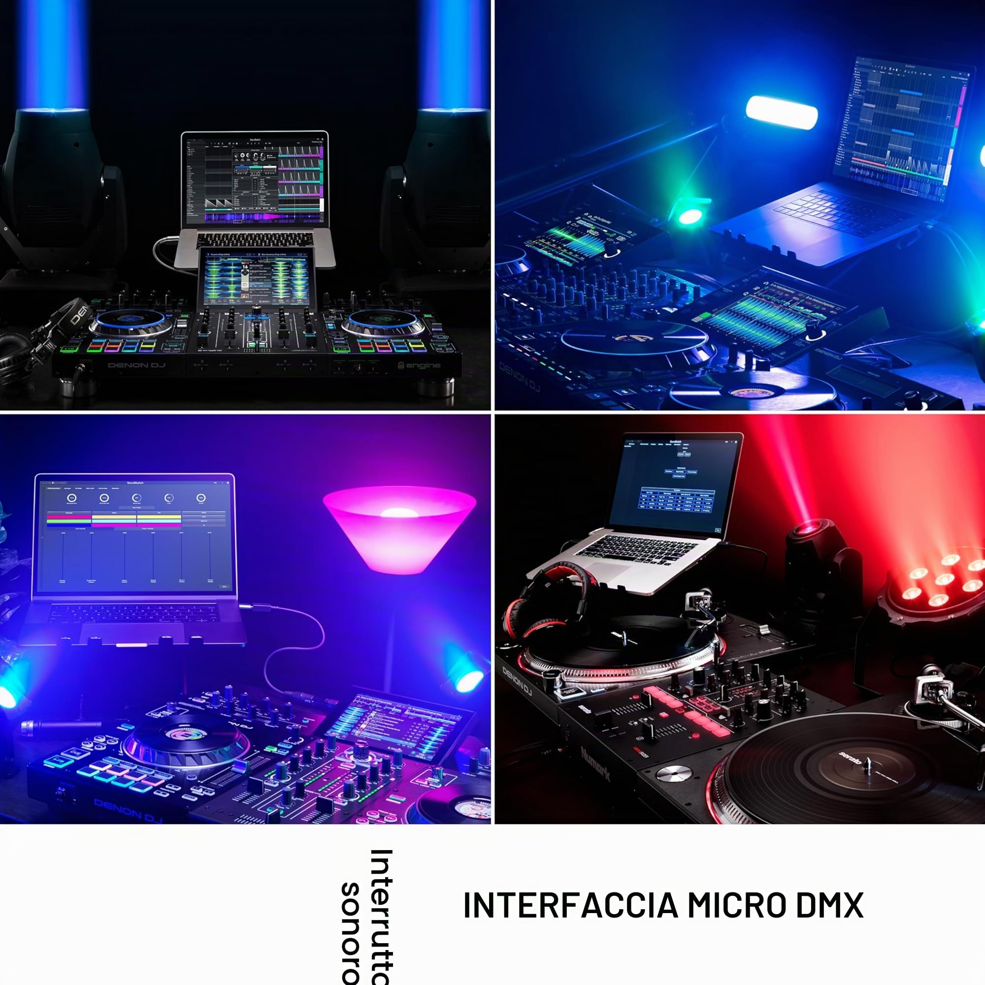 SoundSwitch DMX Micro Interface - Interfaccia Ultra Compatta USB-DMX con Tre Mesi di Accesso Gratuito al Software SoundSwitch