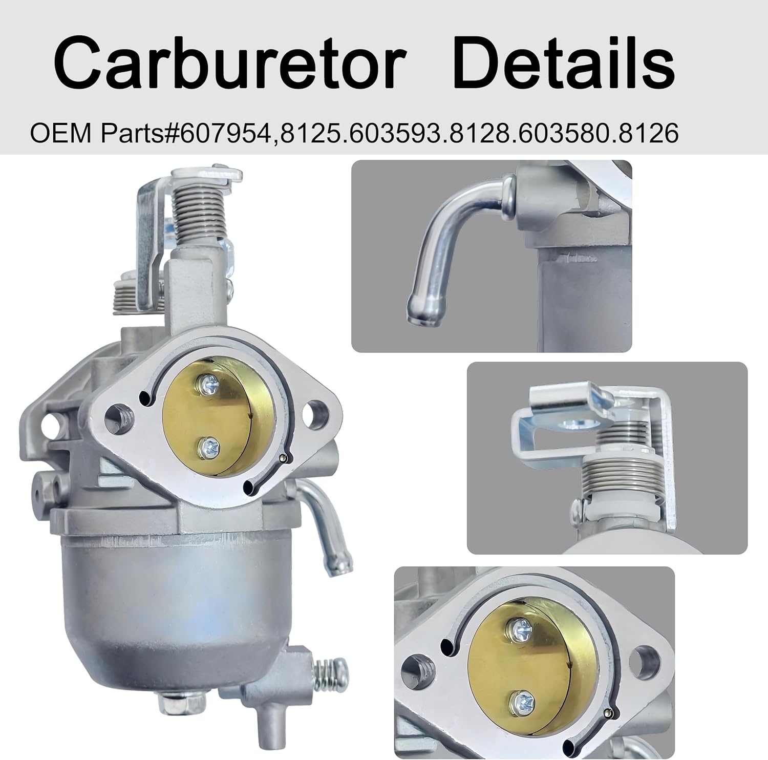 607954 Carburetor Kit for Kawasaki Engine EZGO RXV,TXT 2010-2015,2010-2014 Valor ST 400 MPT 800 Refresher 1200 Cushman 280 Commander 2200 Bellhop,13HP FJ400D Engine Motor Golf Cart Parts
