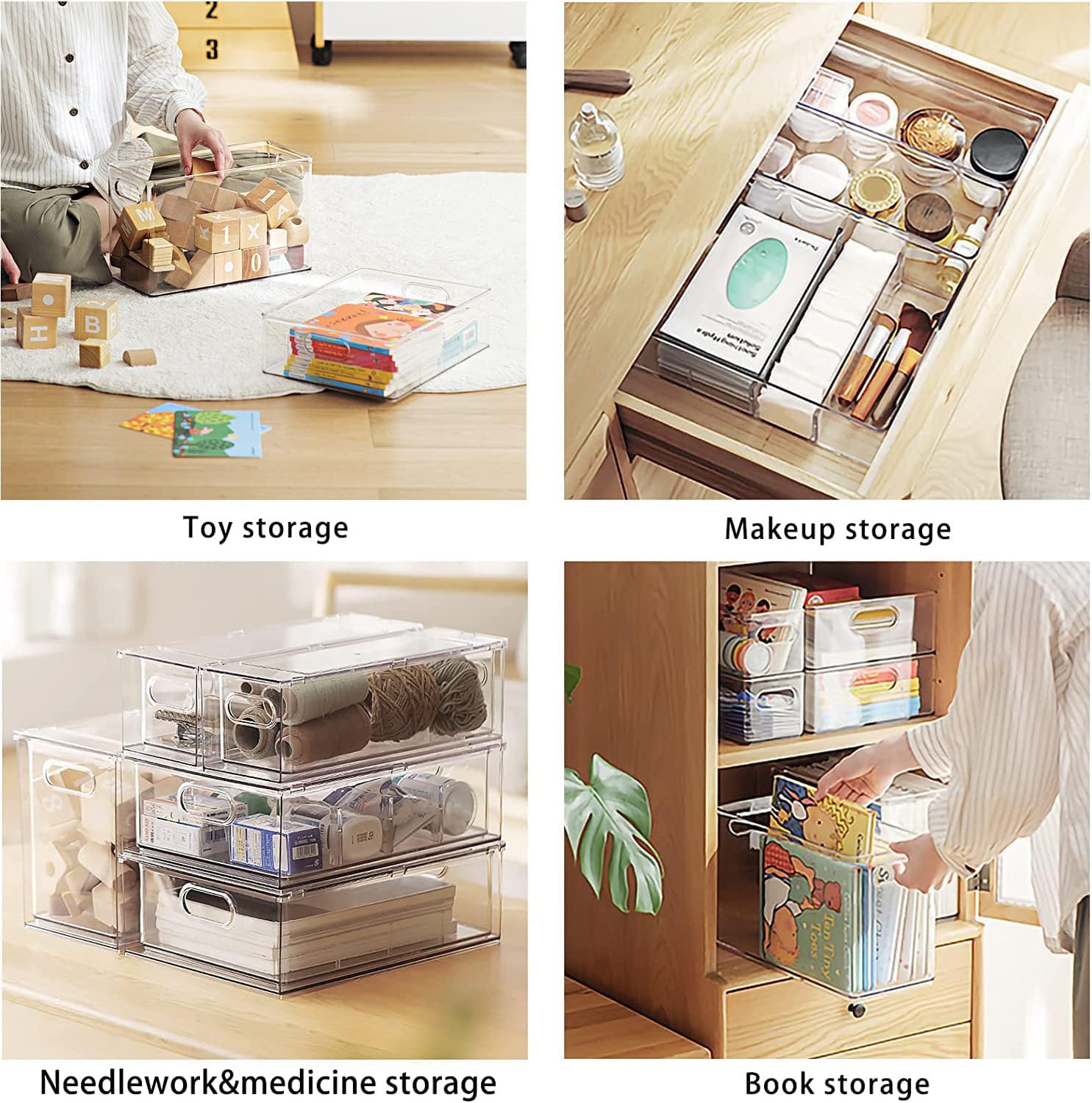 Versatile Clear Organizers for Every Room
