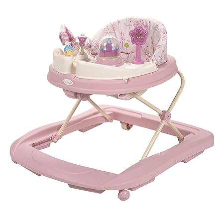 Disney Baby Walker with Wheels, Pink Baby Walkers and Activity Center for Infants