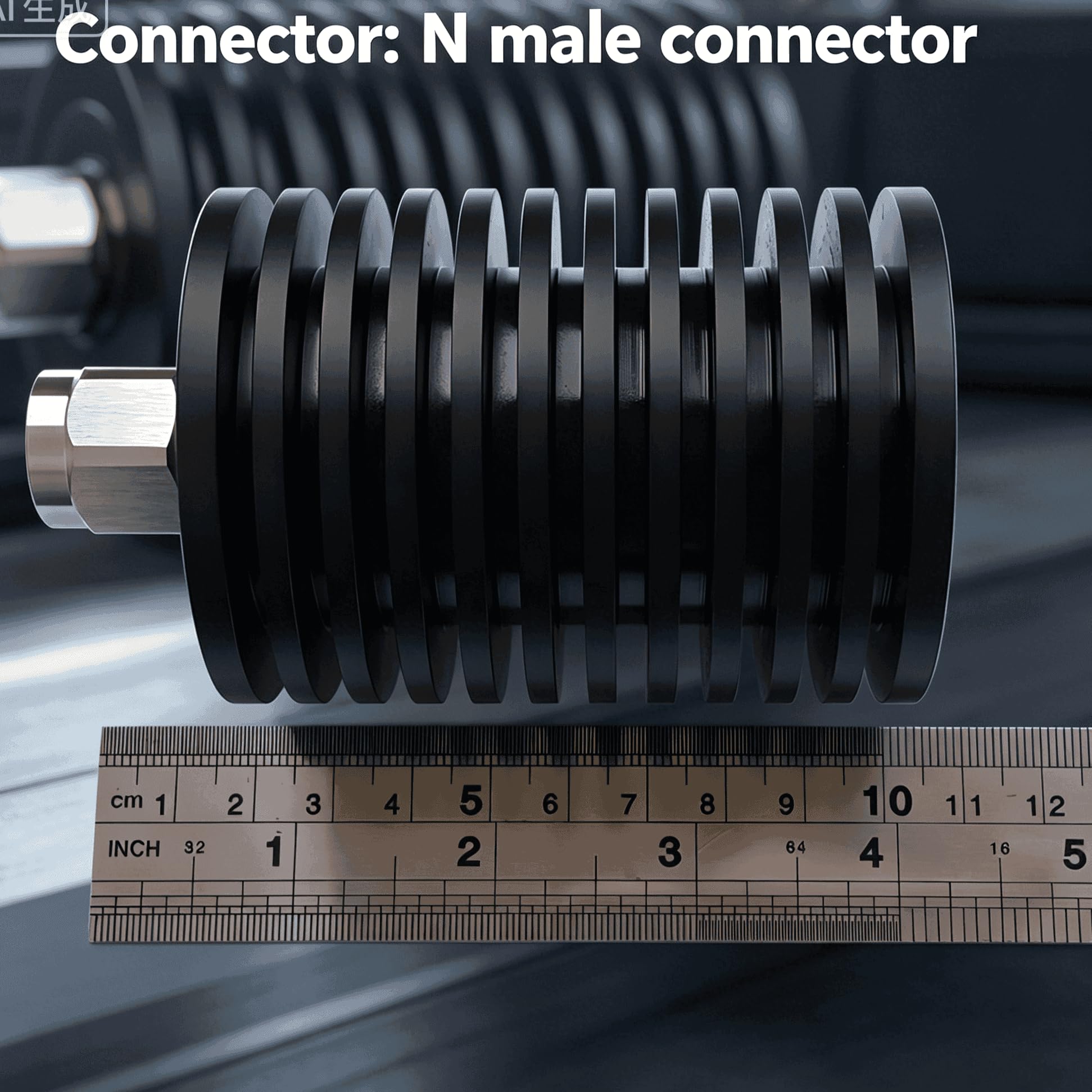 BECEN 100W N-Type Dummylast, 50 ohm DC~3GHz RF Dummy Load für Funkamateur und Labortests | 100W N Male Dummylast DC~to 3GHz 50 Ohm low VSWR Microwave Components für Funkamateur, Electrical Testing Equipment