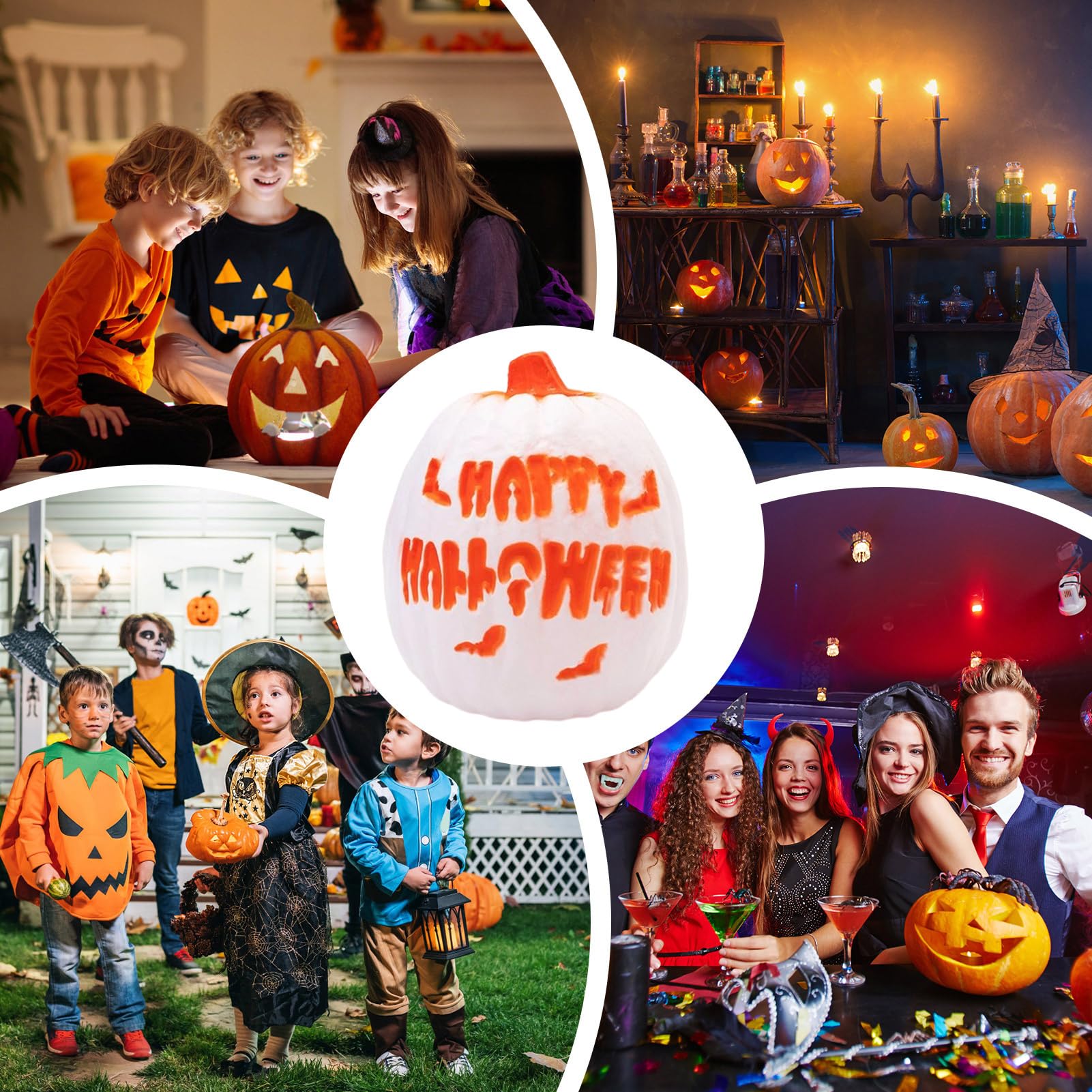 Halloweenowa Lampa Dyniowa Lampion LED Na Halloween Z Efektem Dźwięku