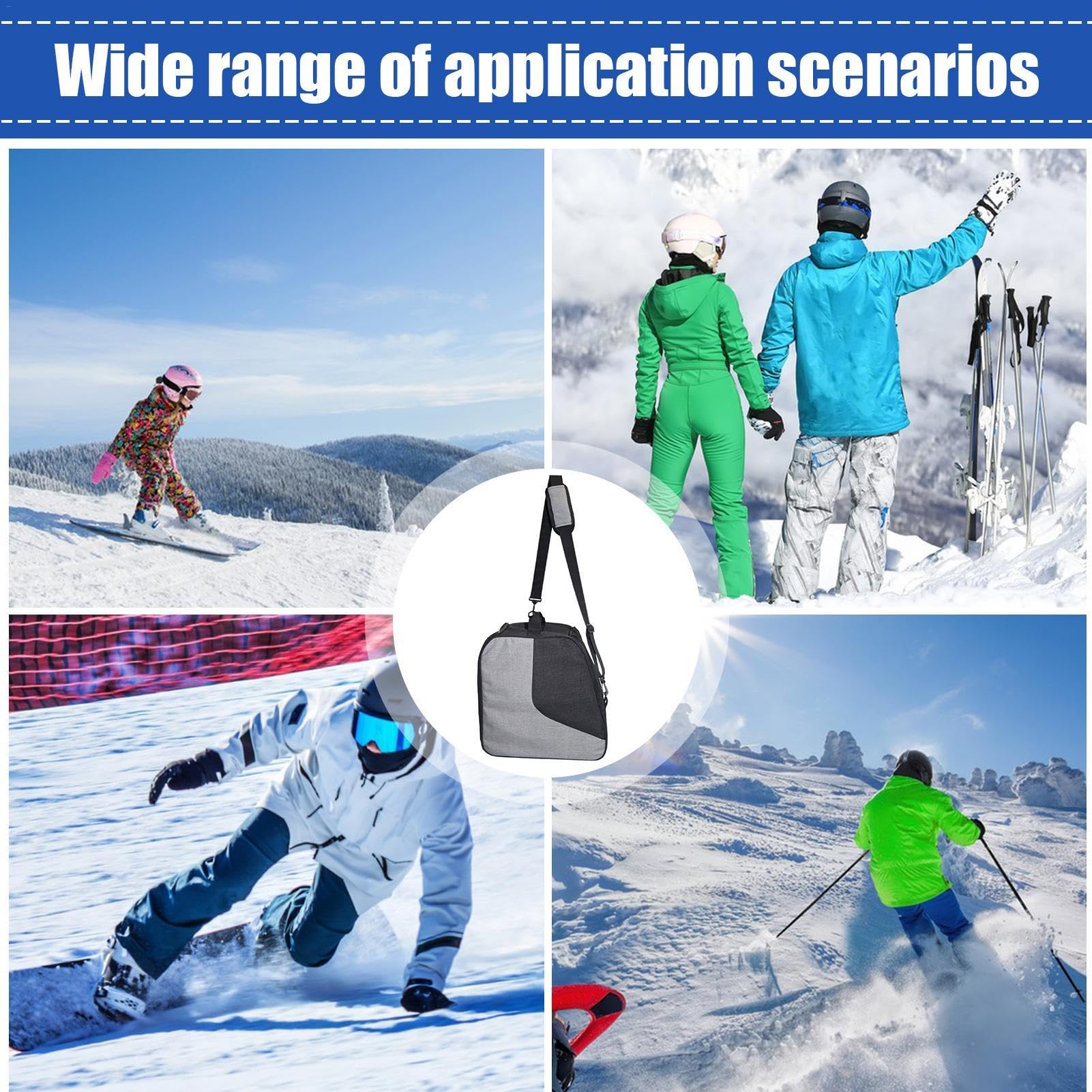 Pack d'équipement de bottes de ski, sacs de rangement de ski portables