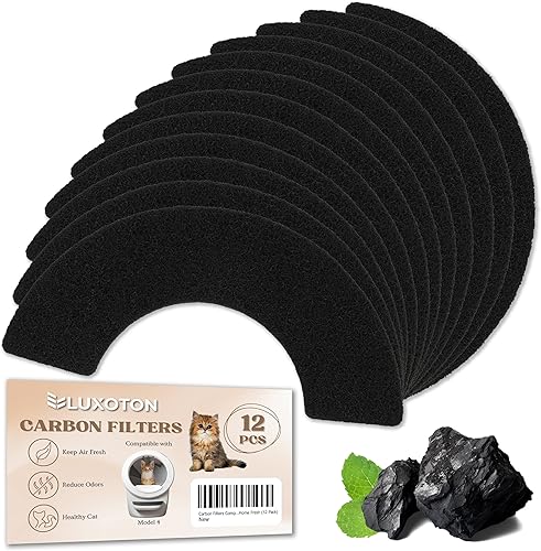 Paquete de 12 filtros de repuesto para robot de arena 4, filtros de carbón activado para caja de arena, filtros de carbón para caja de arena de