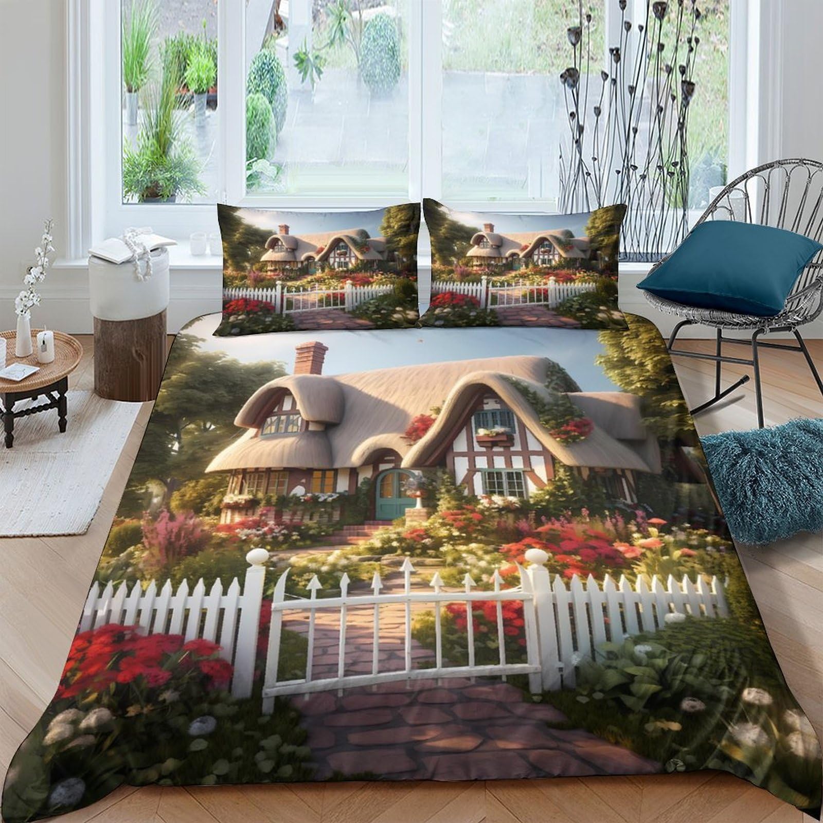 Ctjqhvkz Style-5 3D Printed Bed Cover Microfiber Durable Dustproof And Waterproof For Bedroom, Lounge And Guest Room Decor Single（135X200cm）