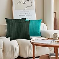 Vista 107 de UGASA - Fundas de almohada decorativas de terciopelo suave y sólidas de Navidad para sala de estar/sofá, 16 x 16 pulgadas, 2 unidades, color burdeos