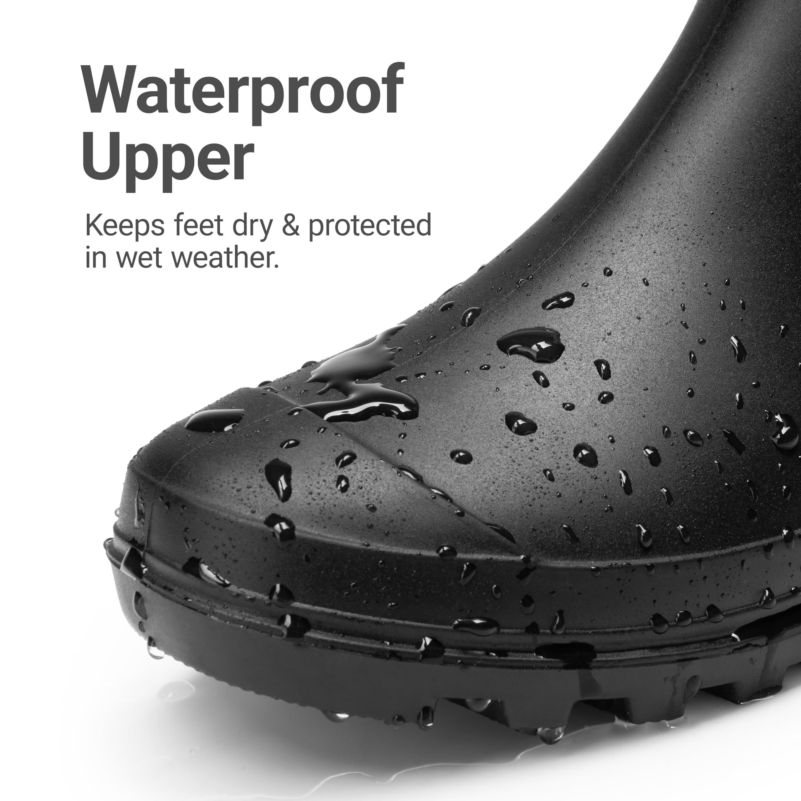 DREAM PAIRS Botas Alta PVC de Agua Mujer con Hebilla Decorativa Zapatos de Lluvia Impermeable Antideslizante Ligero Moda
