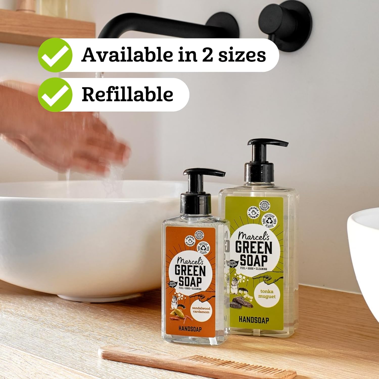 Marcel's Green Soap Hand Soap - Sandalwood & Cardamom, Nourishing 500ml