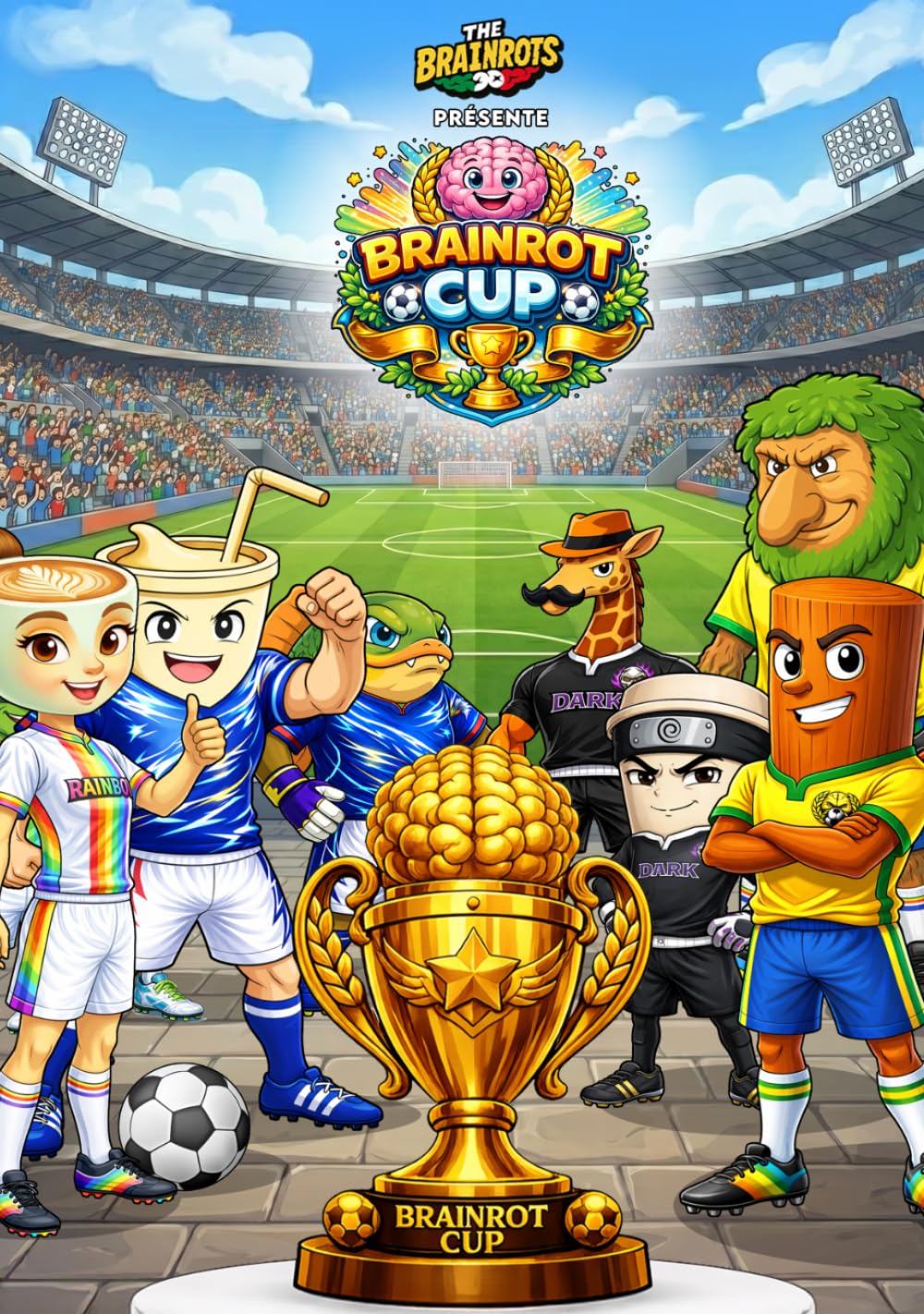 BRAINROT CUP [ Version Française ] – Édition spéciale The Brainrots : Une histoire complète en bande dessinée BD: Le tournoi de football le plus fou ... des personnages Brainrot [Version française])