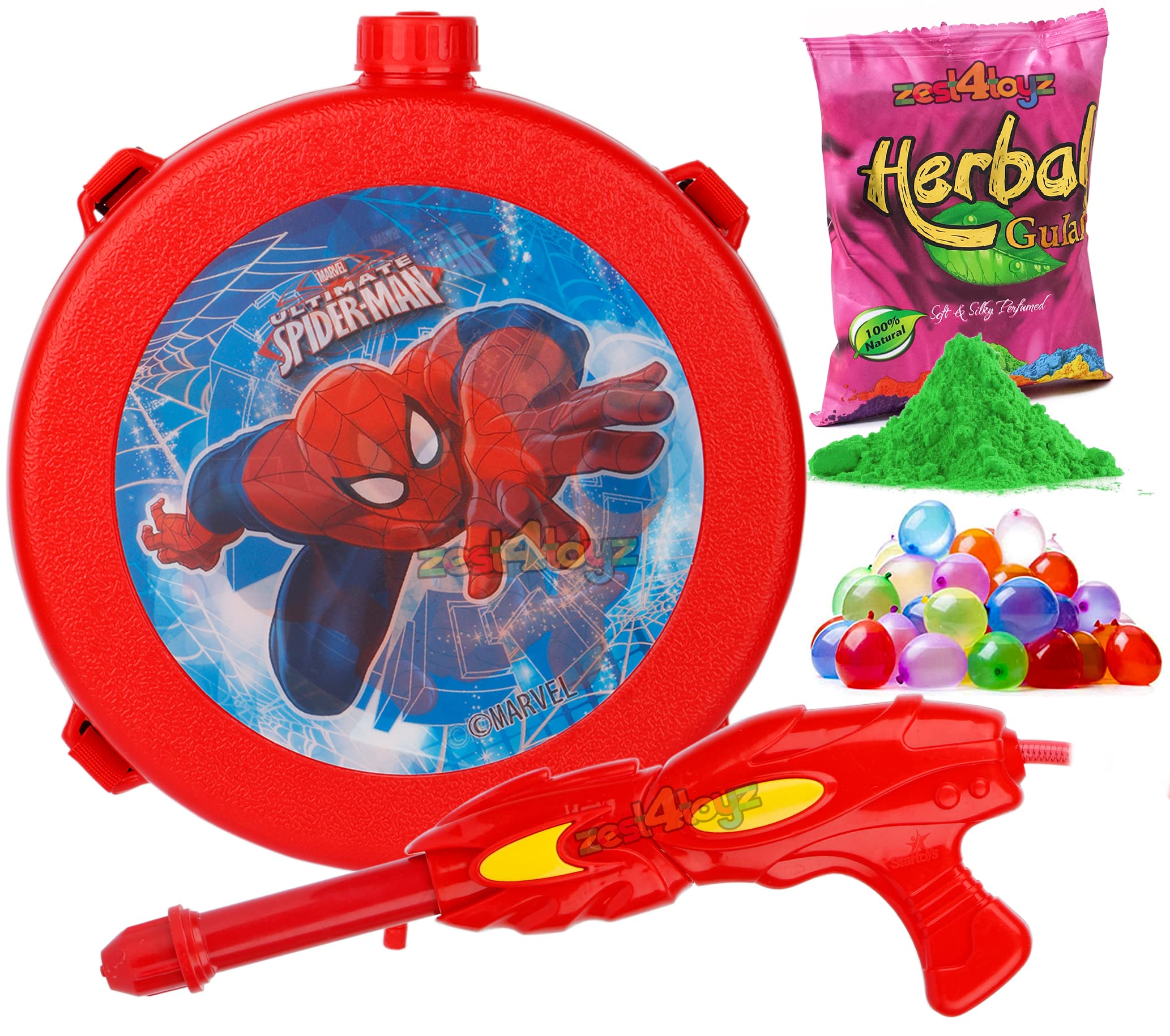 Zest 4 Toyz Water Pressure Gun with Back Holding Tank Pichkari Toys Pool Party for Kids Summer Toys Festival Fun for Boys Girls Tank Water Capacity 3 liters (Round Tank) - Red (B08Y56SL7N) Amazon Price History, Amazon Price Tracker