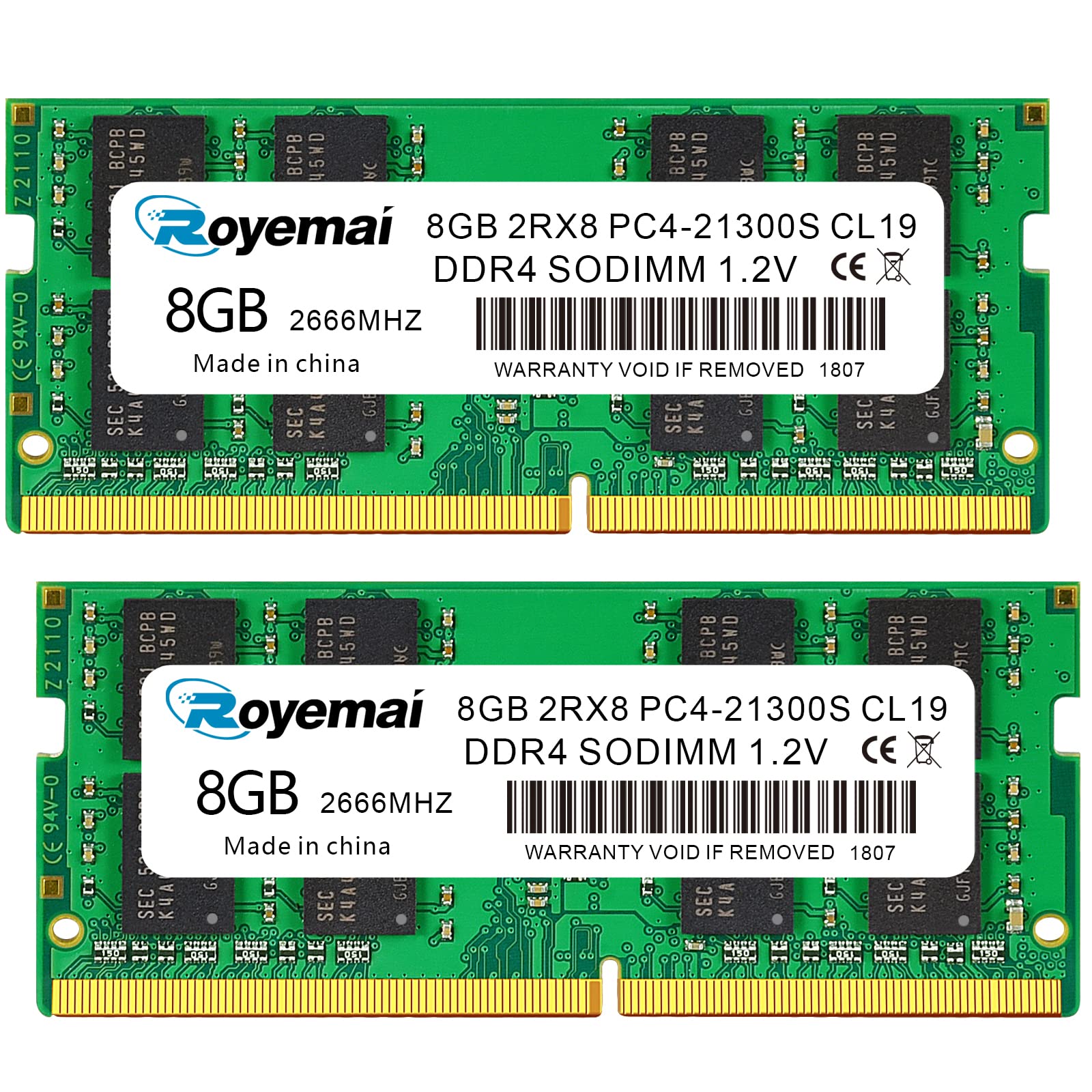 16GB DDR4 21300S PC4 2666 16GB SODIMM, DDR4-2666MHz PC4-21300 CL19