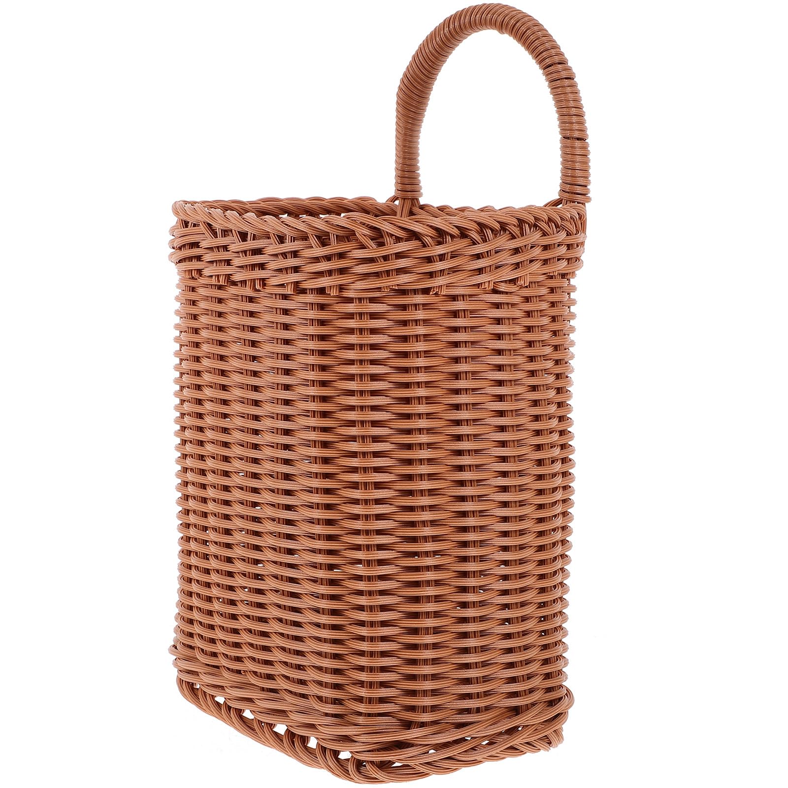 OSALADI Cesta Tejida Para Colgar En La Pared Cesta De Almacenamiento Hecha A Mano Cesta De Mimbre Florero De Granja Organizador De Montaje En Pared De Cocina Soporte Para Utensilios De