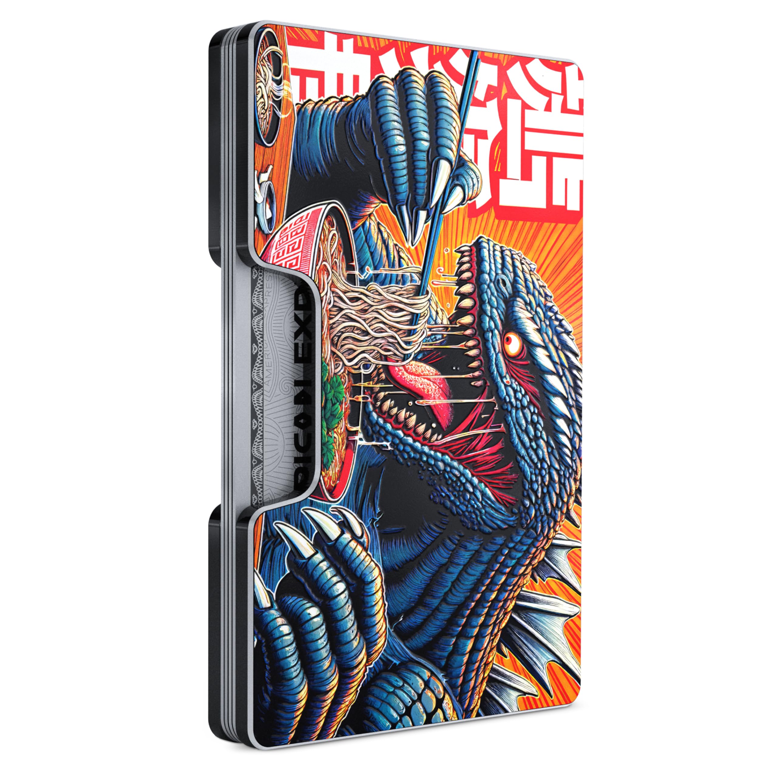 Freja Svendsen Printed Aluminum Wallet for Men - Slim Money Clip & Card Holder with Printed Finish. Enhanced RFID Blocking, Compact, Unique &