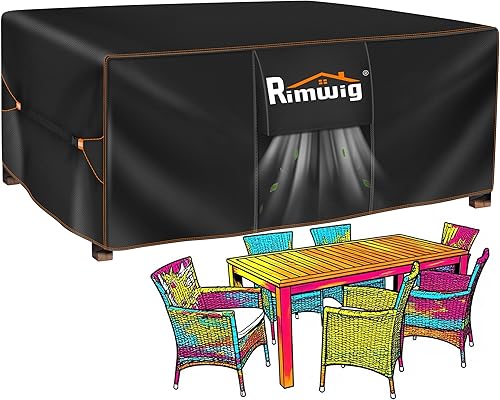 Juego de fundas impermeables para muebles de patio, juego de fundas impermeables para sofá seccional para exteriores, juego de sillas para mesa de