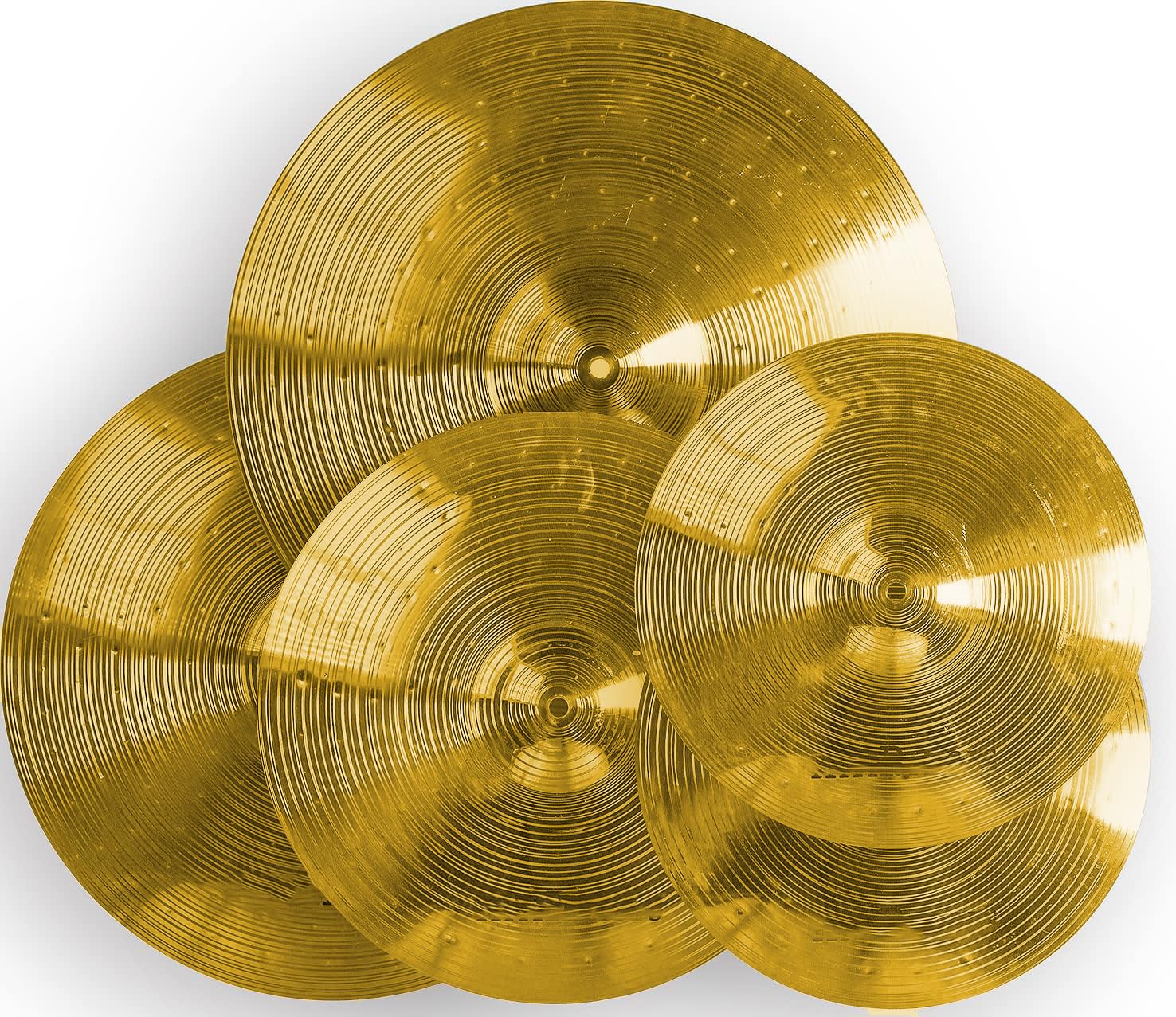 MOCKING BIRD New Cymbal set for Drum Pack Includes 2-14" High-Hat, 16" Crash, 18" Crash, 20" Ride Cymbals 5 Pcs Musical instrument drum set