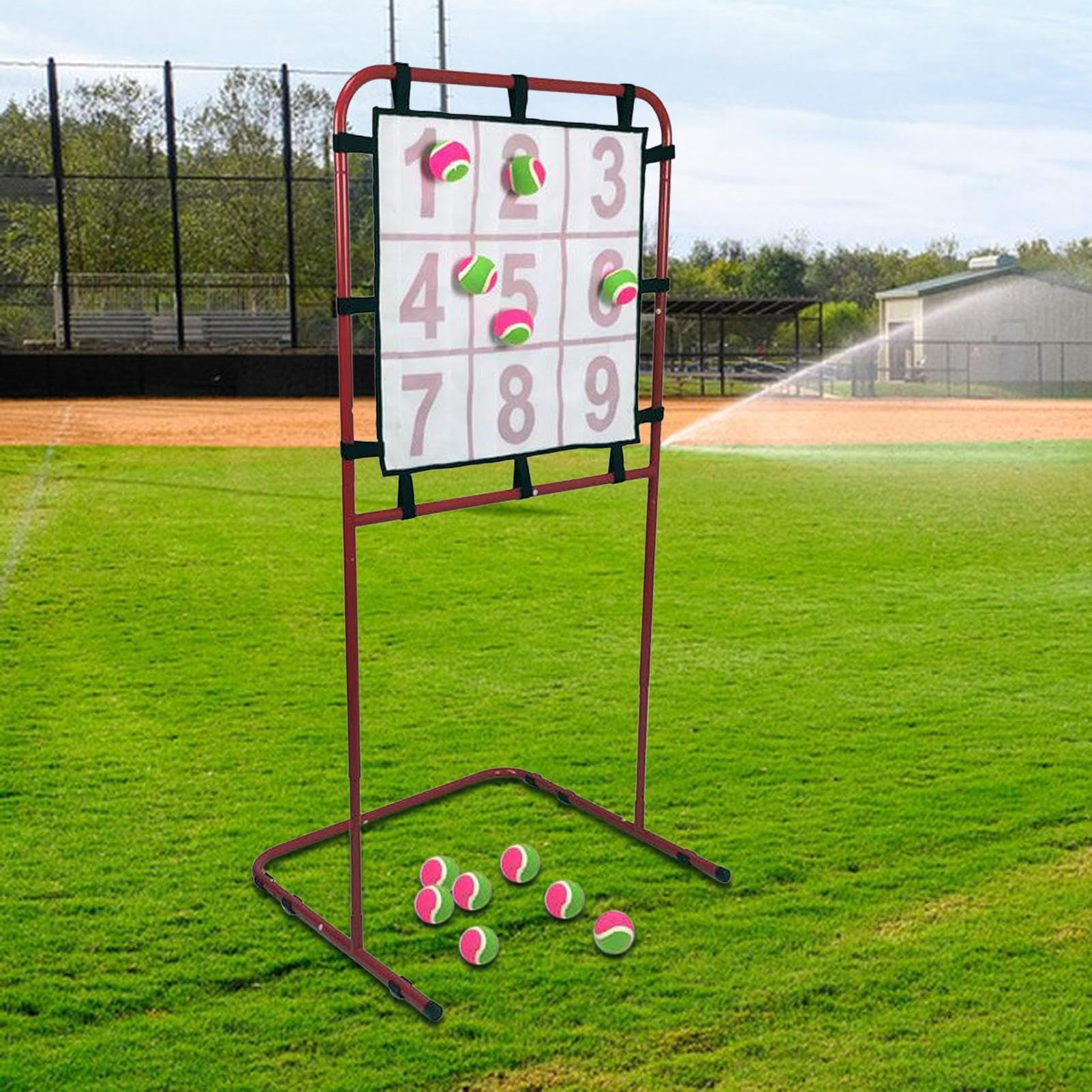 Höhenverstellbares Softball und Baseball Wurfnetz Set für Kinder – Trainings und Fertigkeitsentwicklung – Wurfnetz für Pitcher