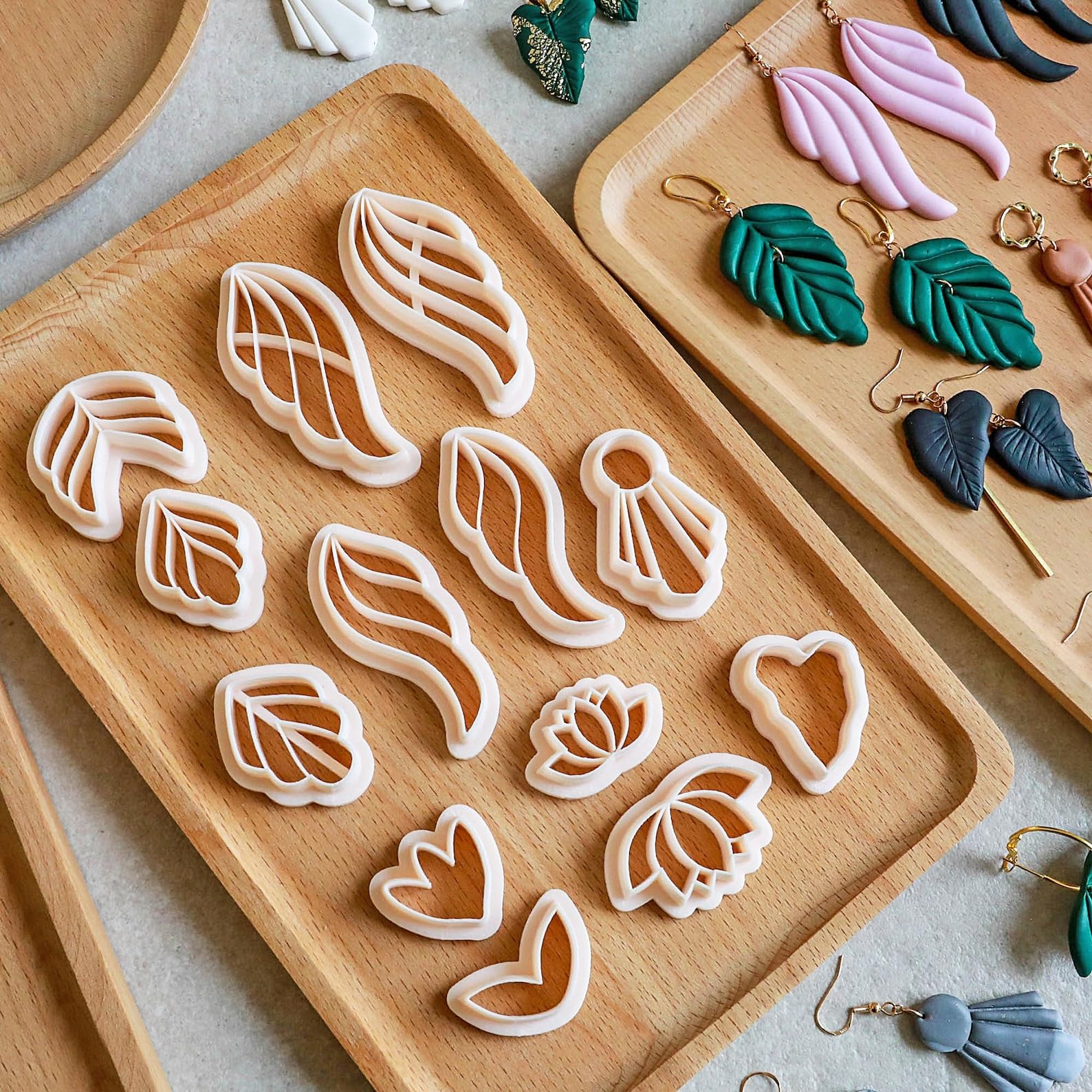 3D Origins Polymer Clay Cutters | 13 Piece Summer Set for Jewelry Making | Handmade Earrings Tools | Custom Designs | Color May Vary-image-11